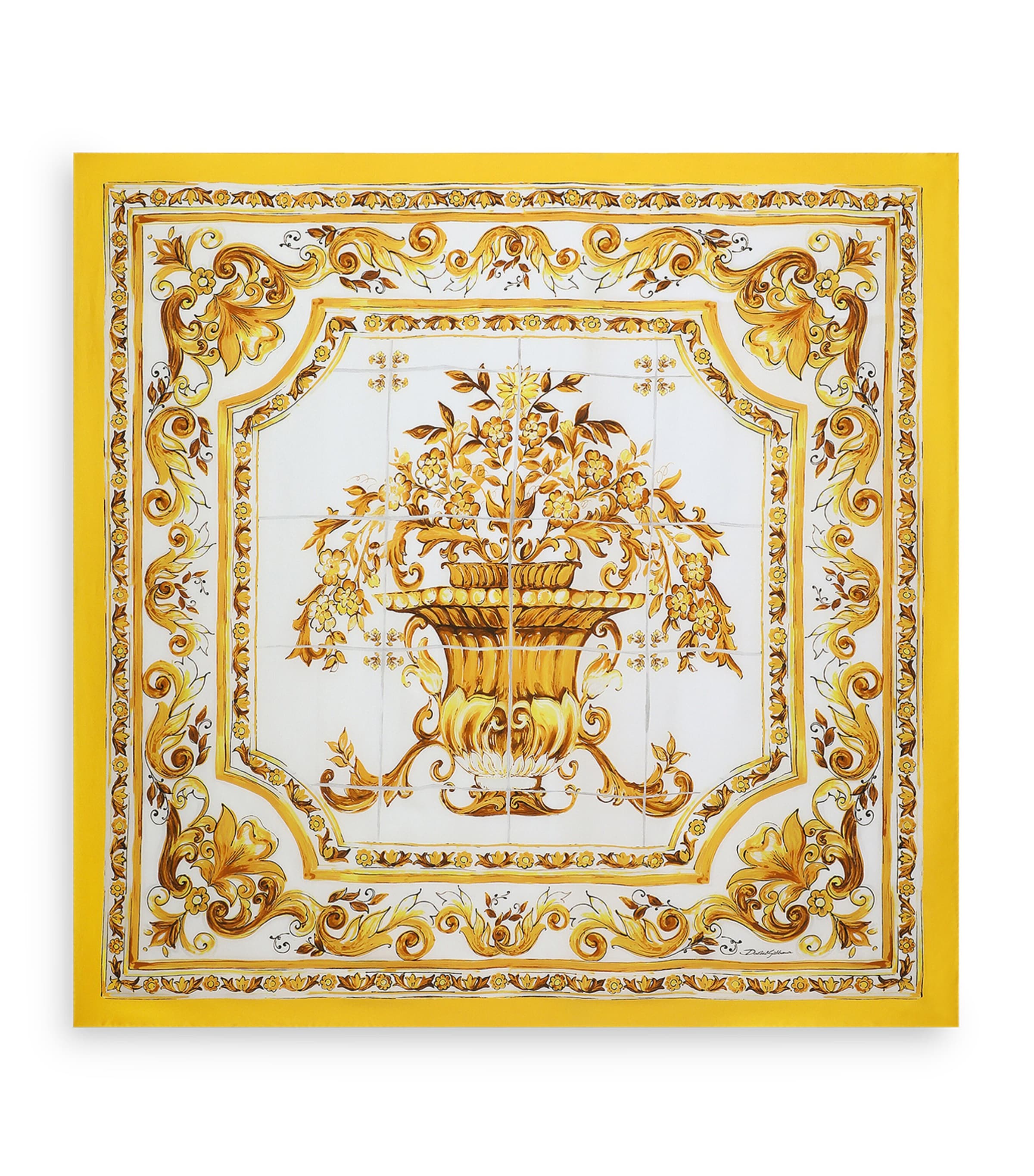 DOLCE & GABBANA MAJOLICA SILK SCARF (140X140) 