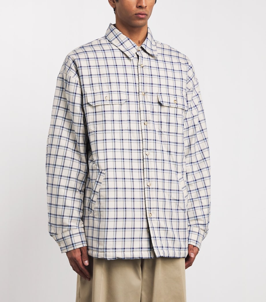 Check Quilted Overshirt LIGHT BLUE Image 3