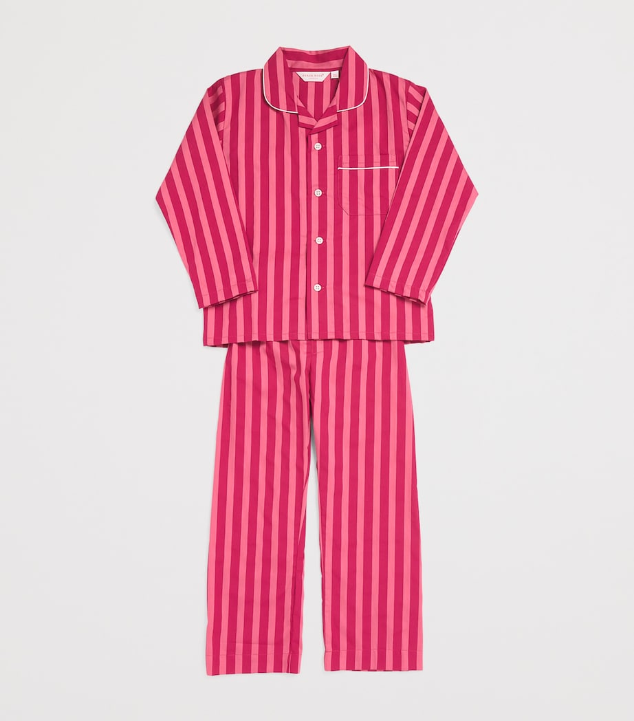 Cotton Batiste Stripe Capri Pyjamas (3-12 Years) PINK Image 2