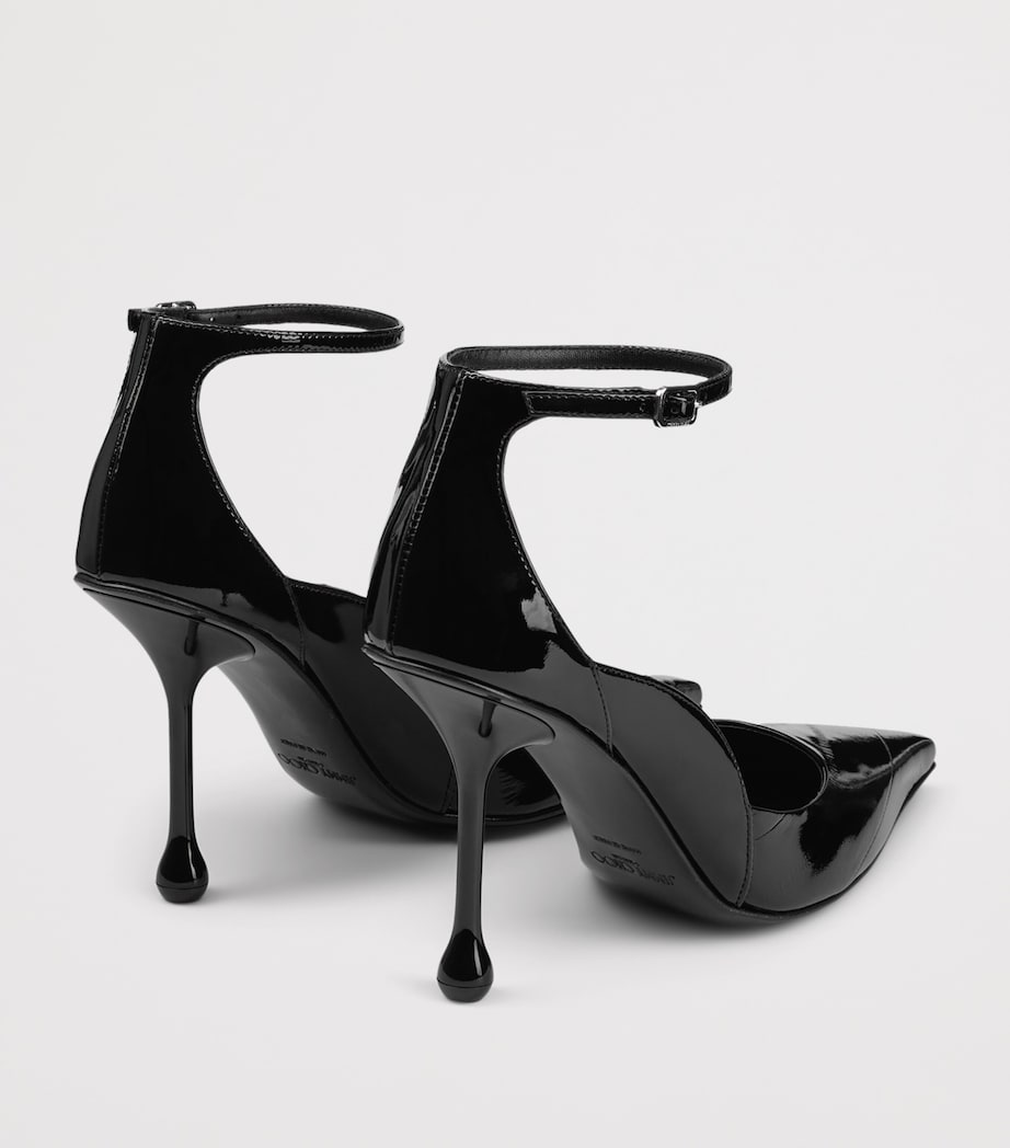 Jimmy Choo Quinci 95 Patent Leather Pumps Black Image 3