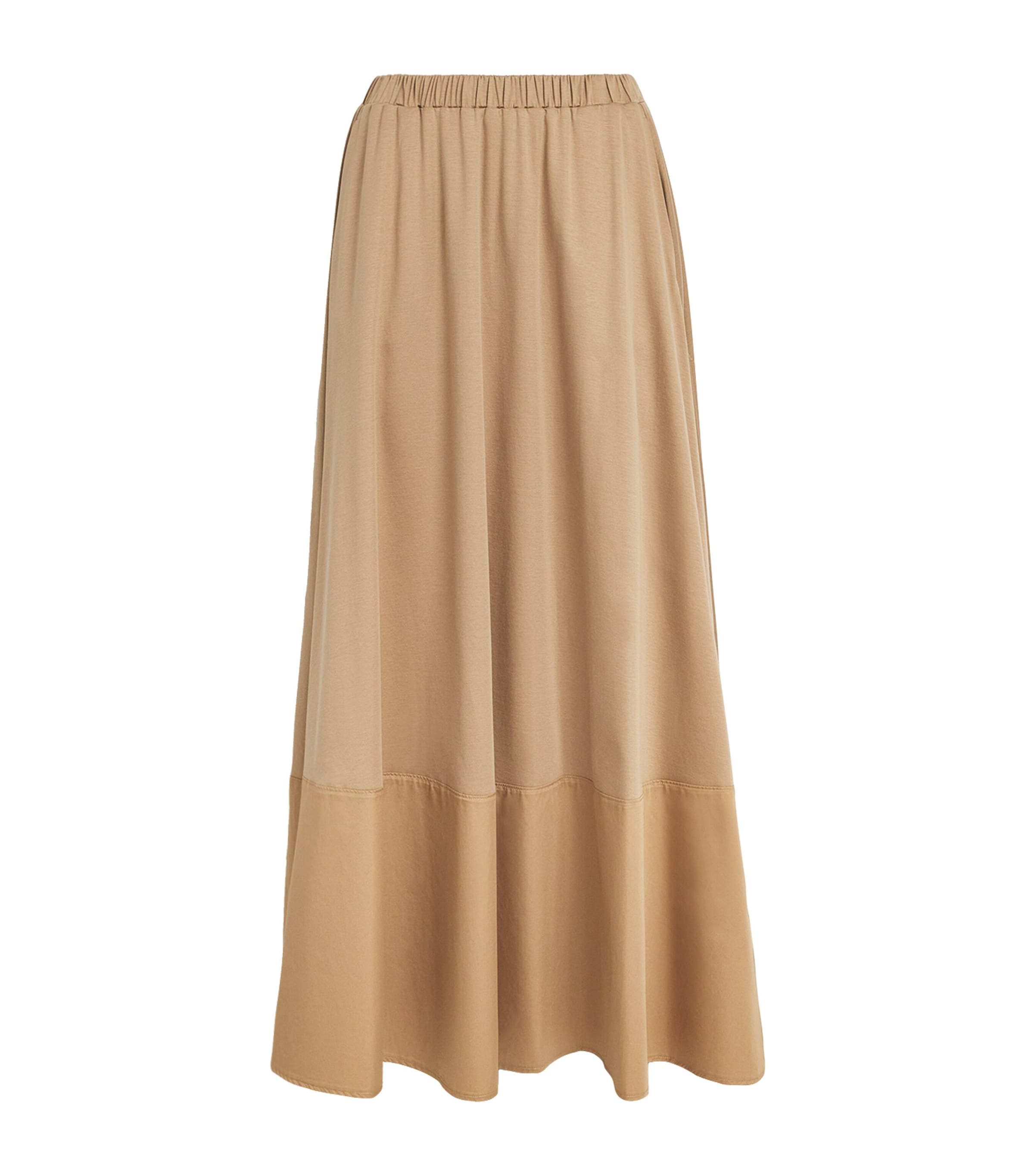 Mm Max Mara Stretch-jersey Elasticated Maxi Skirt