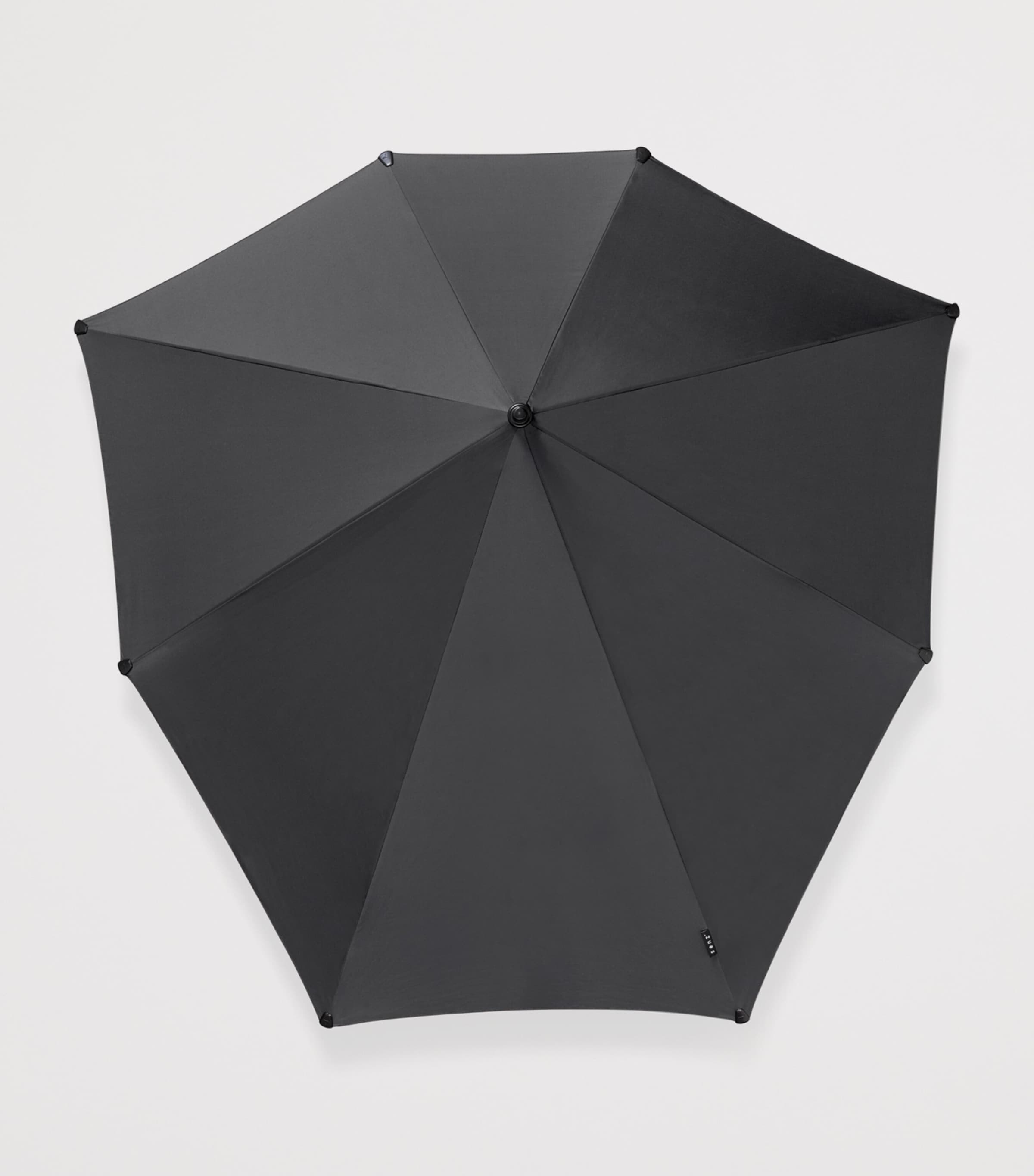 Windproof Semi-Automatic Umbrella BLACK Image 2