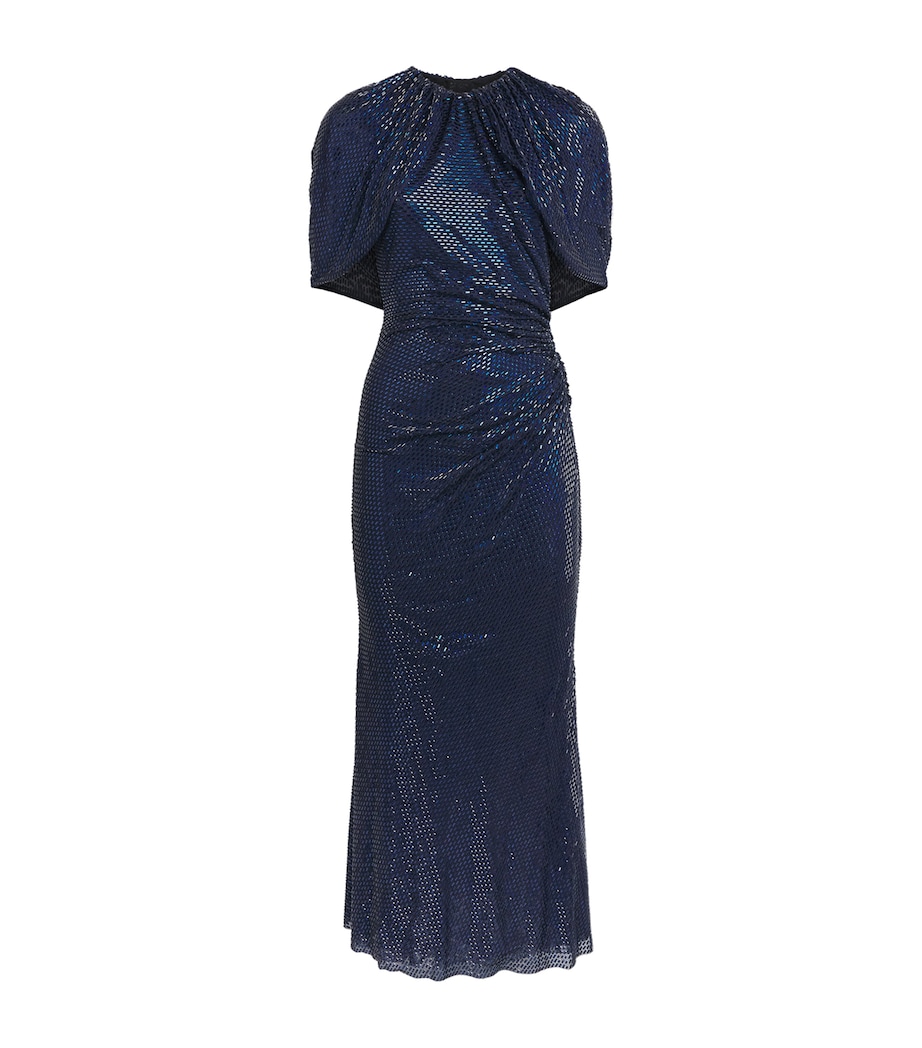 self portrait navy sequin dress Navy Floral Sequin Midi Dress self-portrait-US