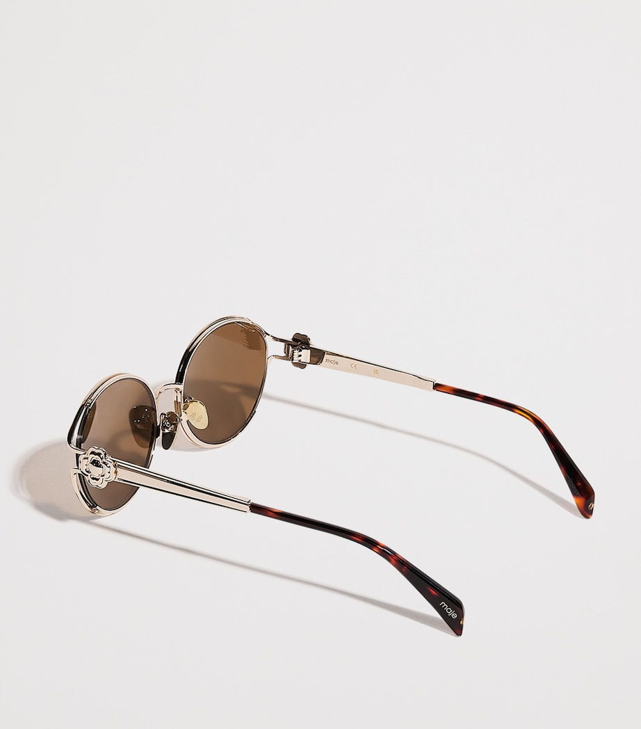 Metal Round Sunglasses GOLD Image 3