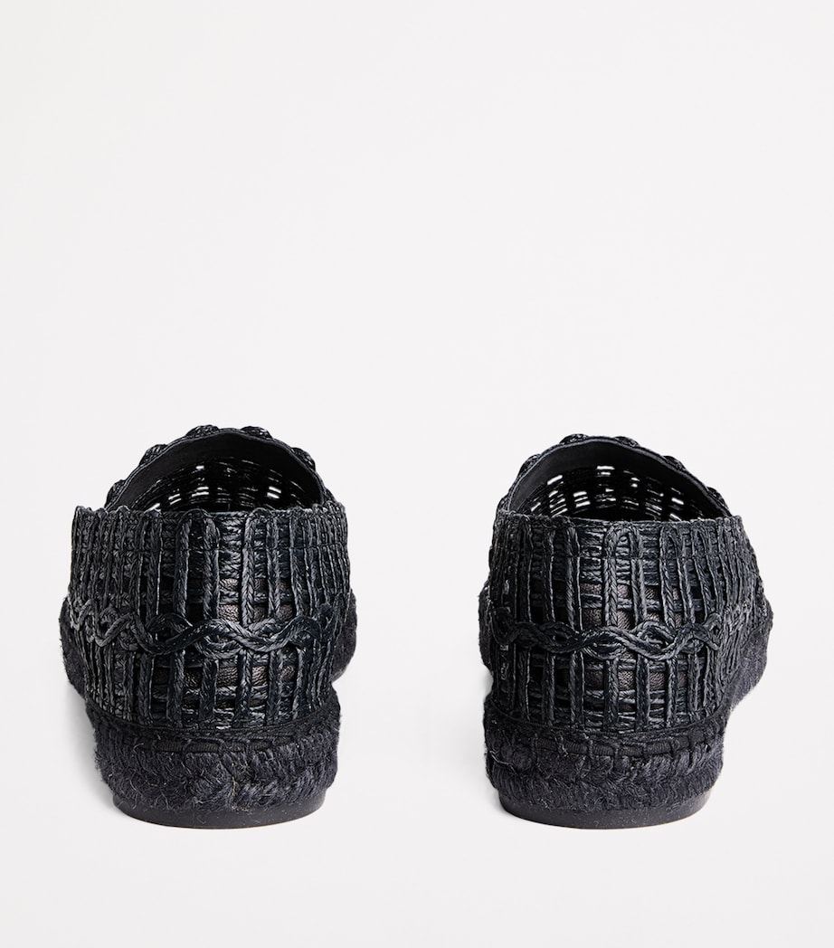 Raffia-Effect Espadrilles BLACK Image 4