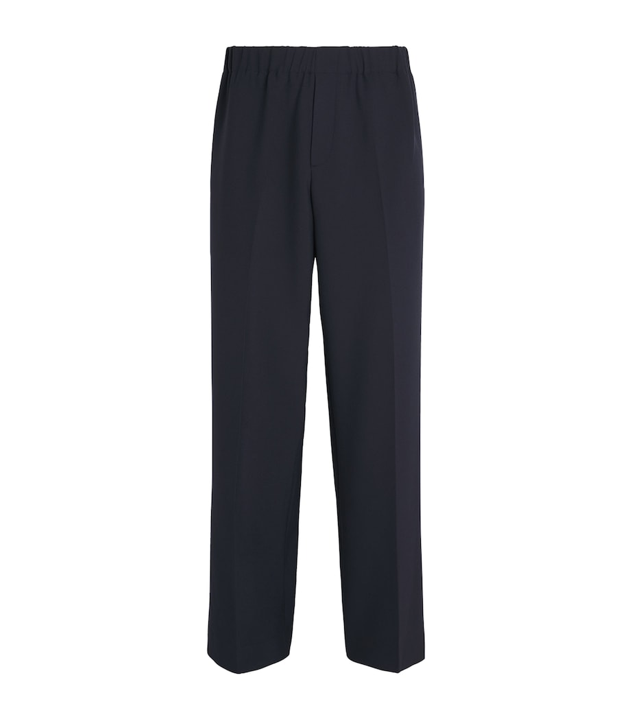 Wide-Leg Tailored Trousers NAVY BLUE Image 1