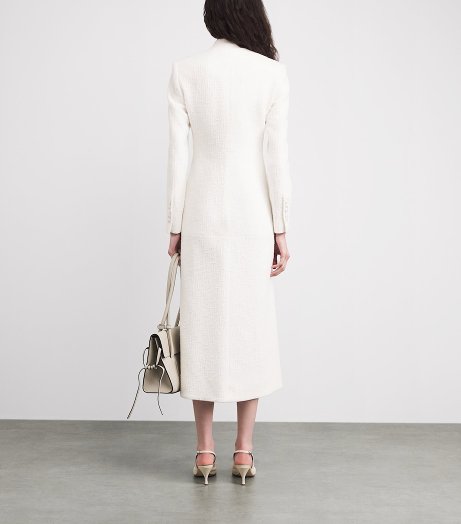 Liberowe Womens Cotton Tweed Imperial Coat White Image 4
