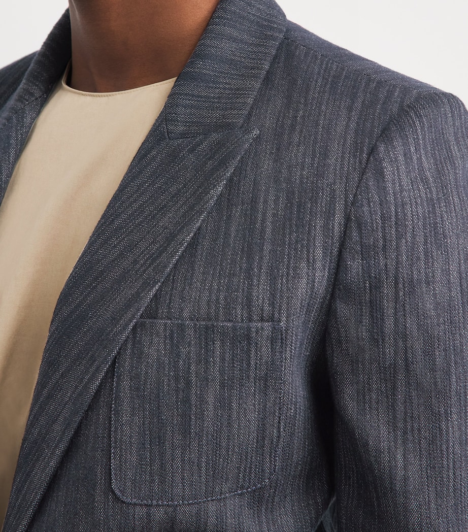Eleventy Womens Single-Breasted Blazer Blu Image 3