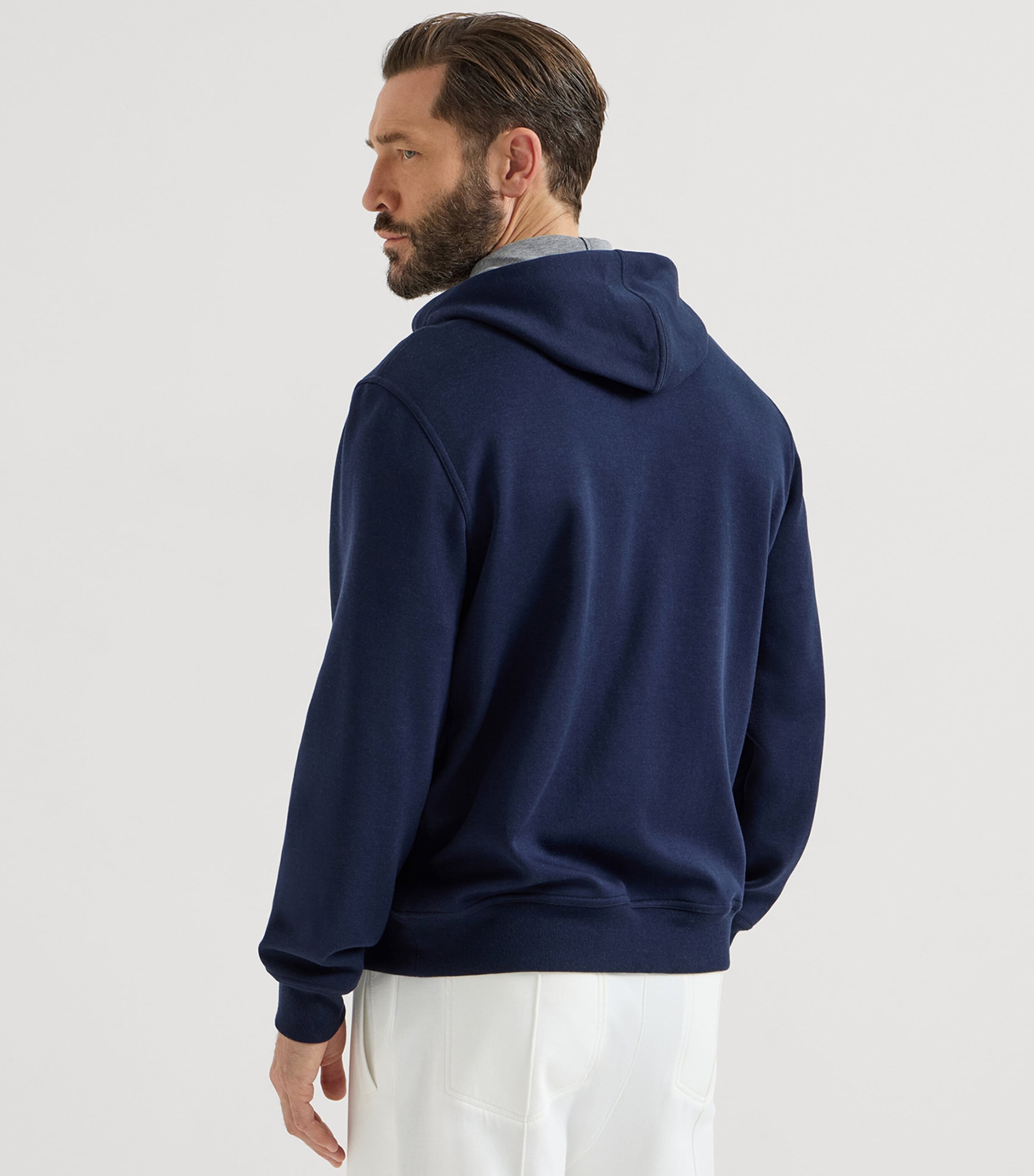 Brunello Cucinelli Mens French Terry Zip-Up Hoodie Image 2
