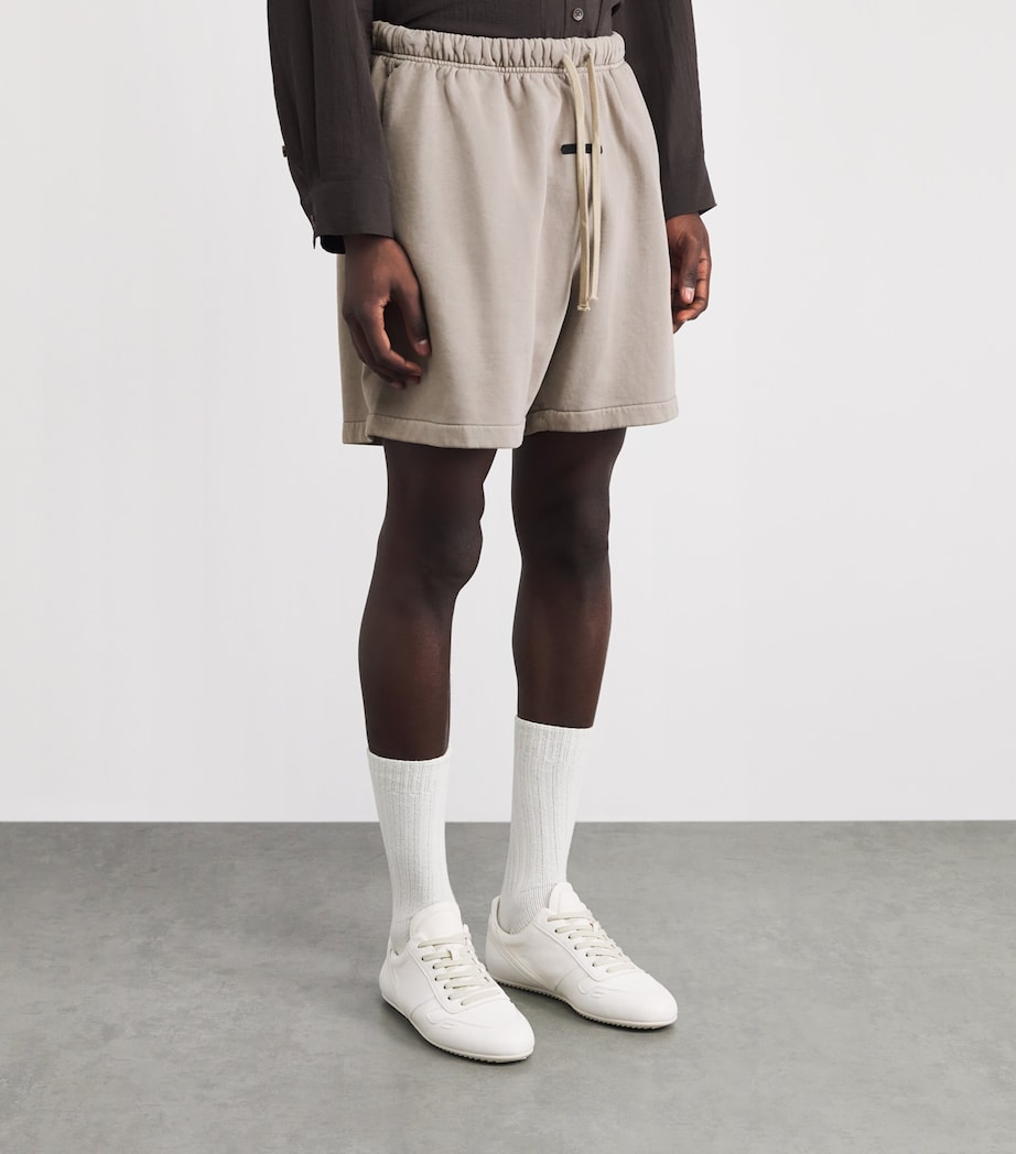 FEAR OF GOD ESSENTIALS Mens Cotton Logo Sweat Shorts Faded Seal Image 4