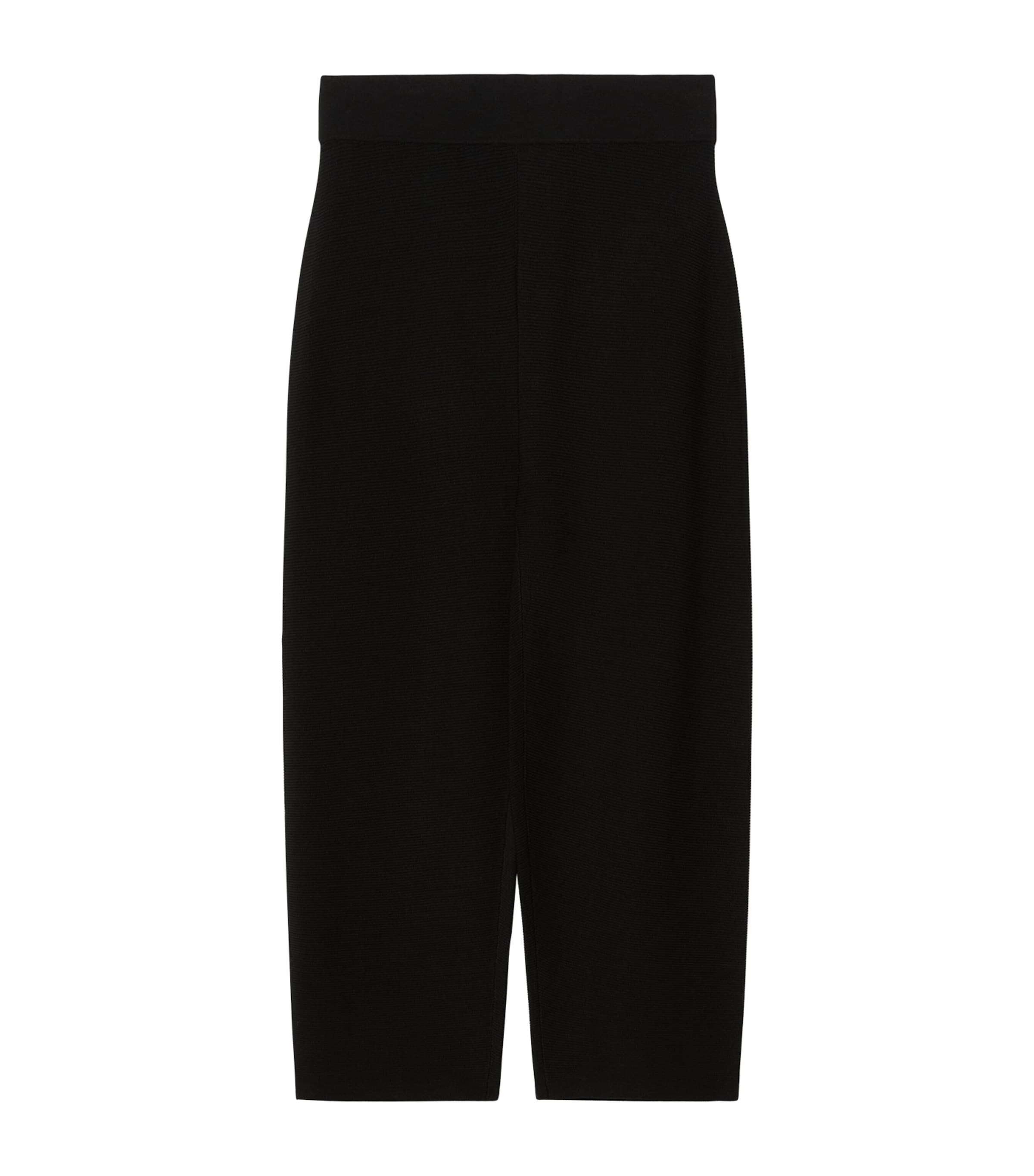 Marina Rinaldi Womens Knitted Straight Trousers Black Image 1