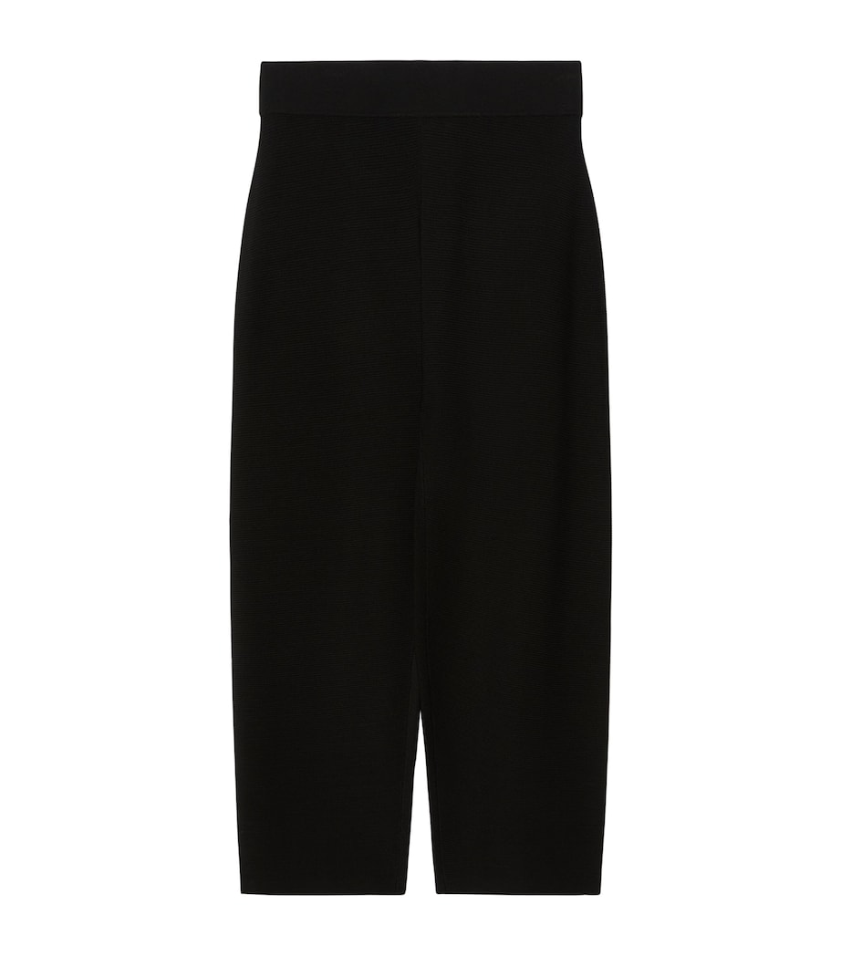 Marina Rinaldi Womens Knitted Straight Trousers Black Image 1
