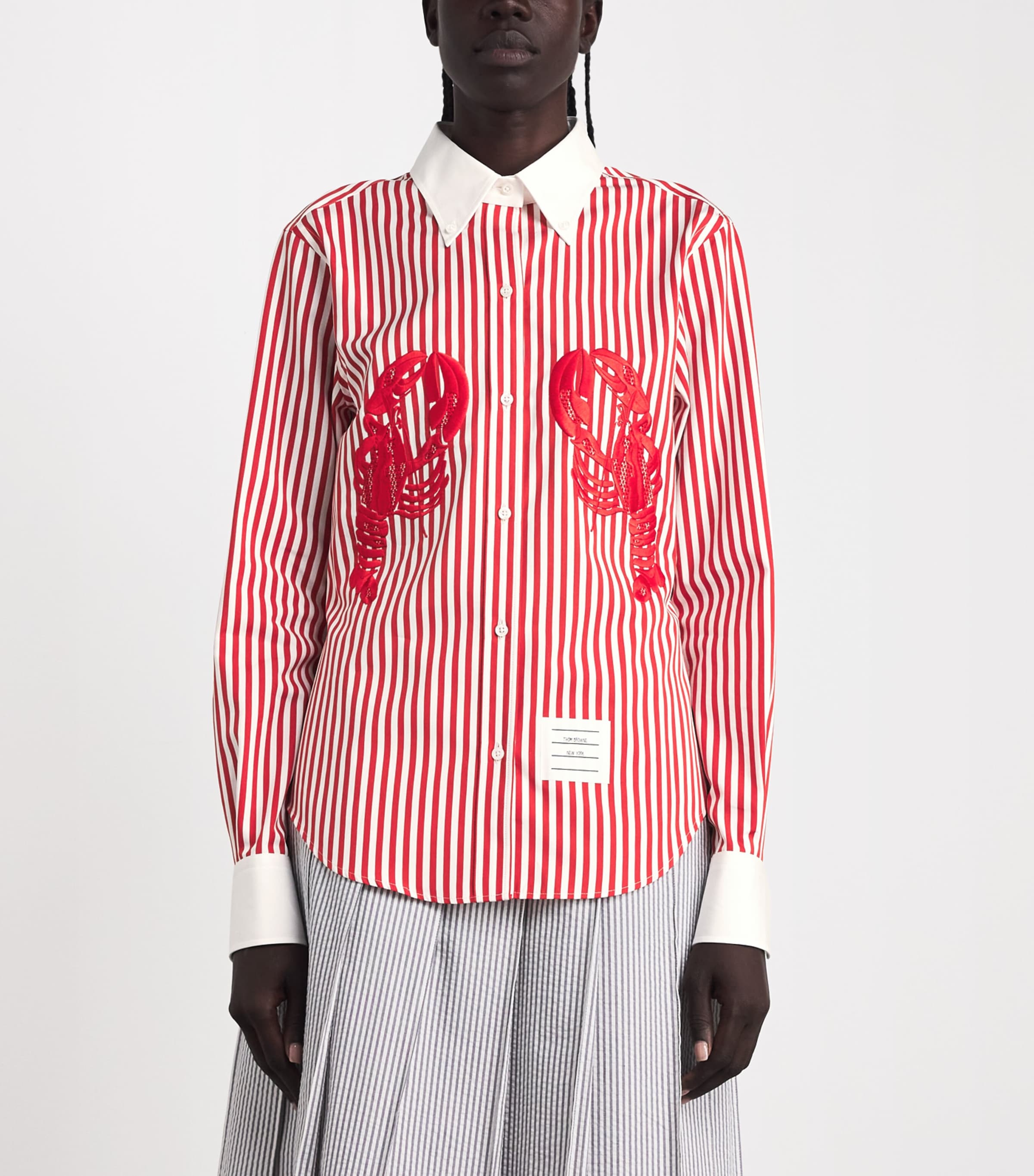 Thom Browne Red Stripe Lobster Shirt | Harrods US