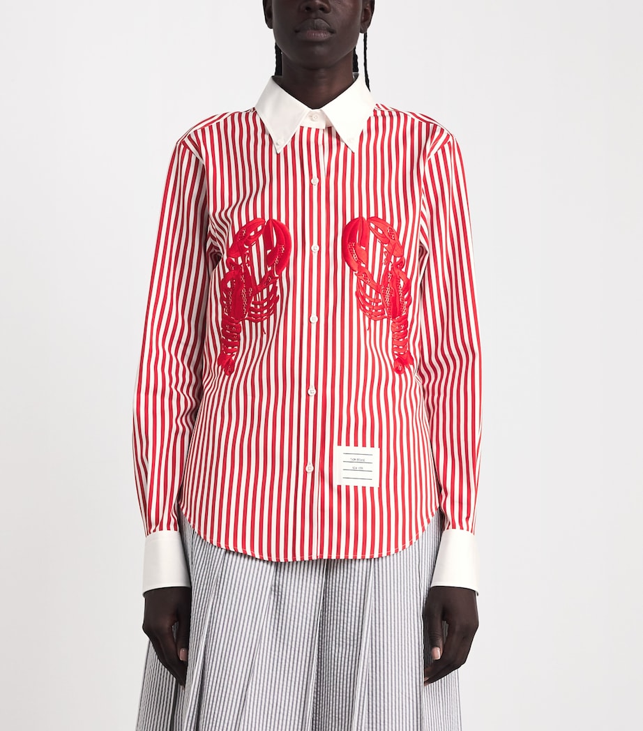 Thom Browne Red Stripe Lobster Shirt | Harrods US
