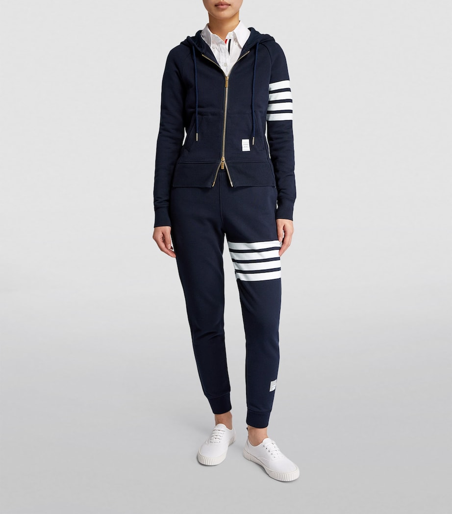 4-Bar Zip-Up Hoodie NAVY Image 2