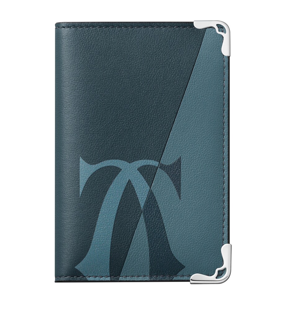 Cartier Leather Must de Cartier XL Logo Bifold Card Holder Grey Image 1