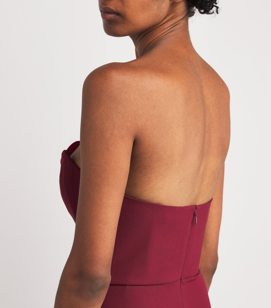 Heart Cup Column Maxi Dress BURGUNDY Image 6