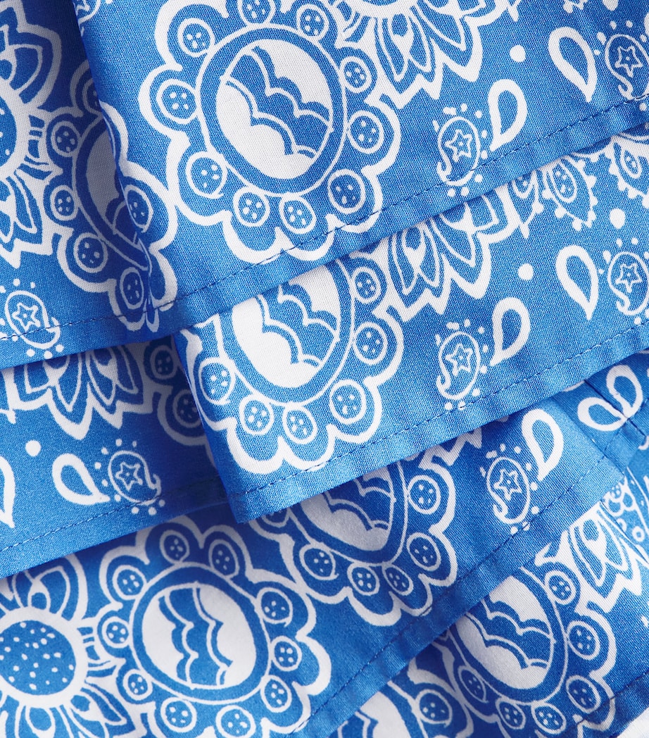 Maje Womens Paisley Print Mini Skirt Sky Blue Bandana Image 6