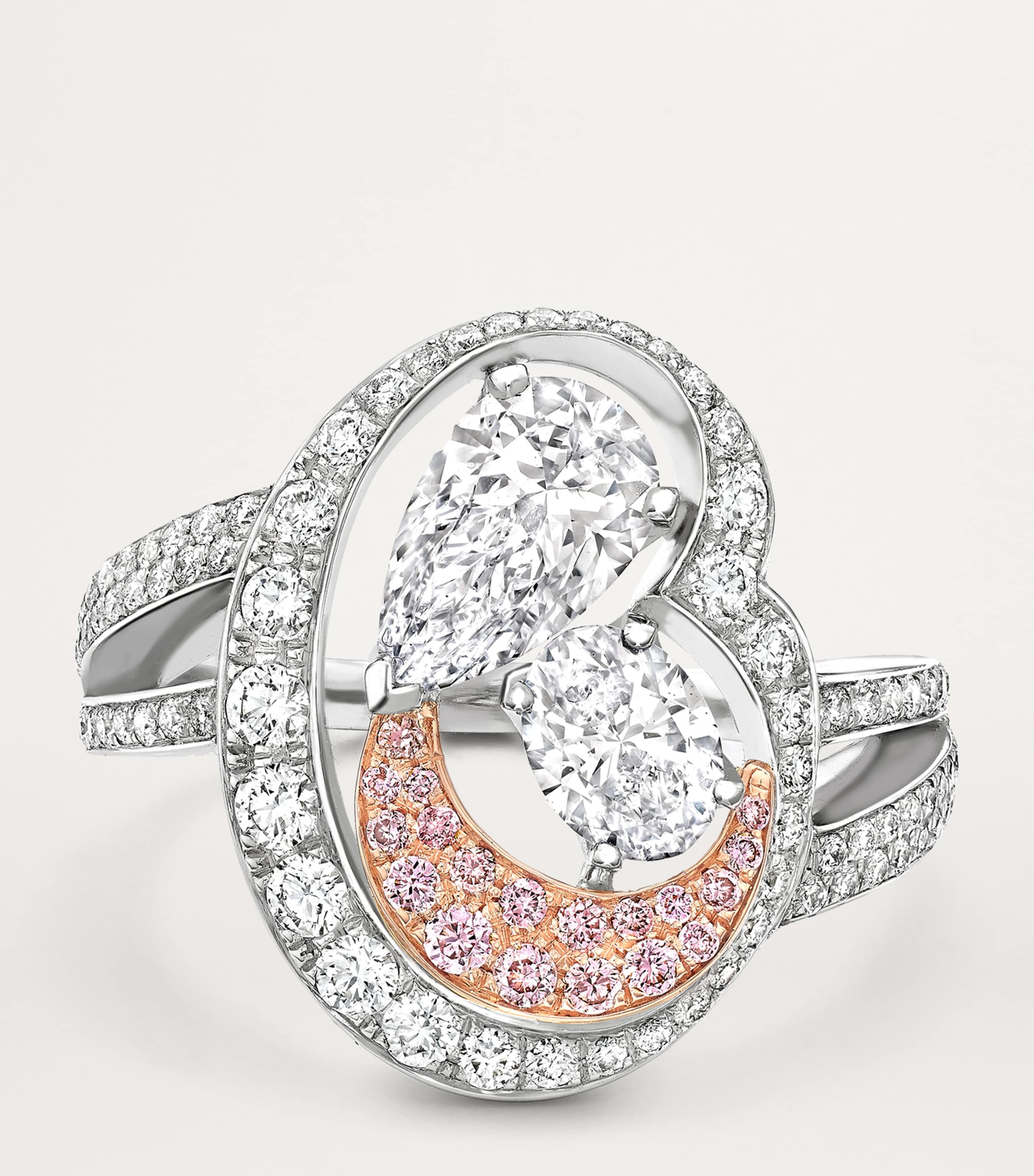 Platinum and Rose Gold National Gallery Motherhood Ring PLATINUM Image 3