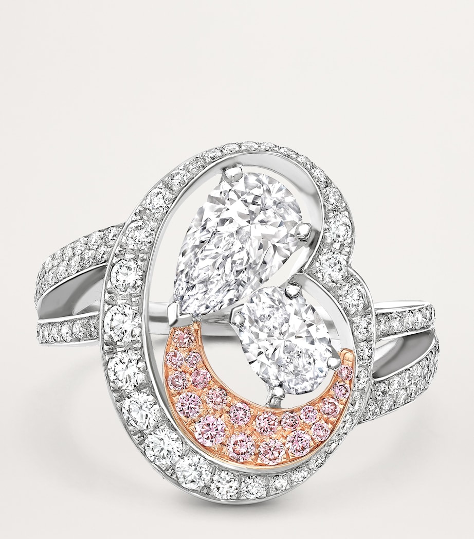 Platinum and Rose Gold National Gallery Motherhood Ring PLATINUM Image 3