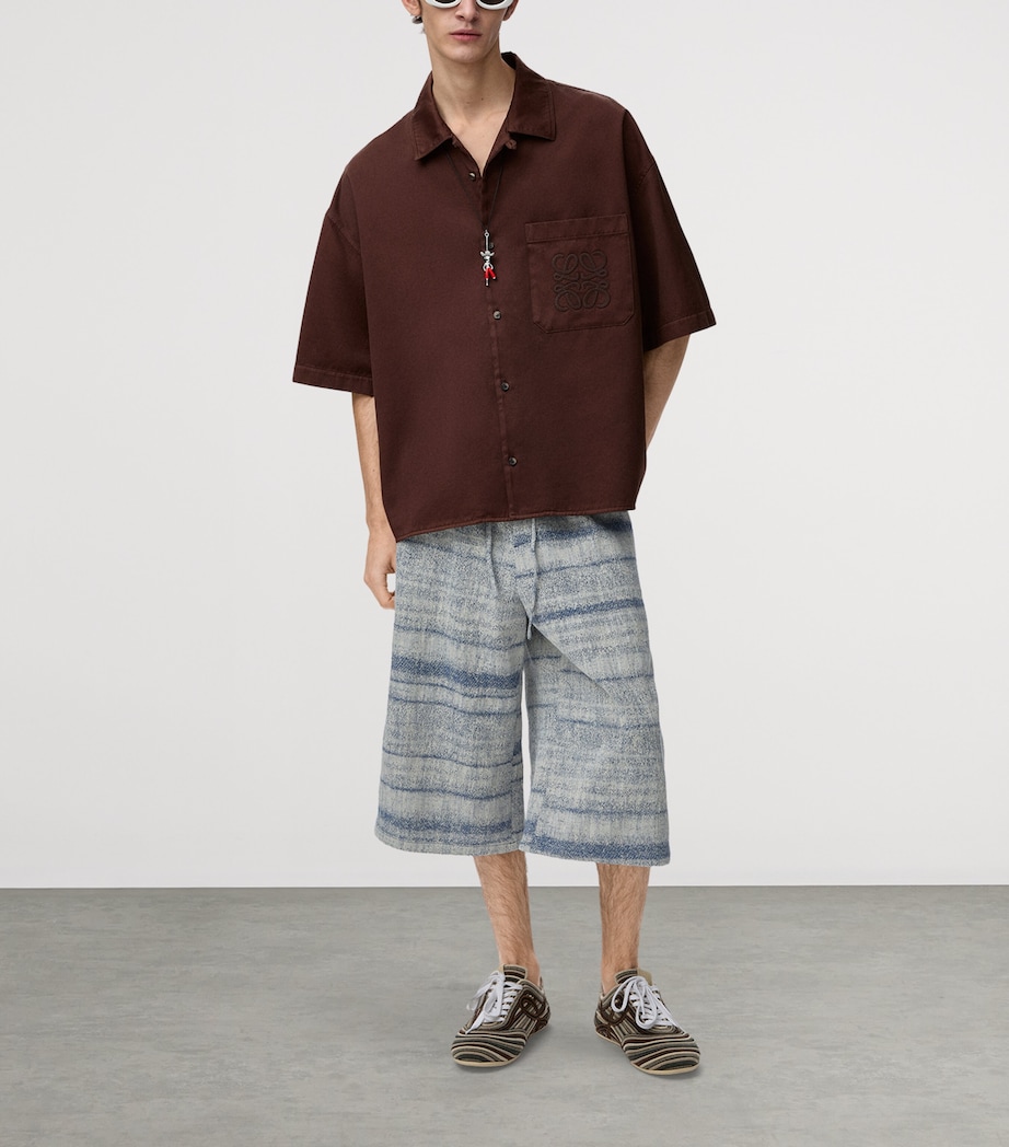 LOEWE Mens x Paula’s Ibiza Anagram Shirt Chocolate Brown Image 2
