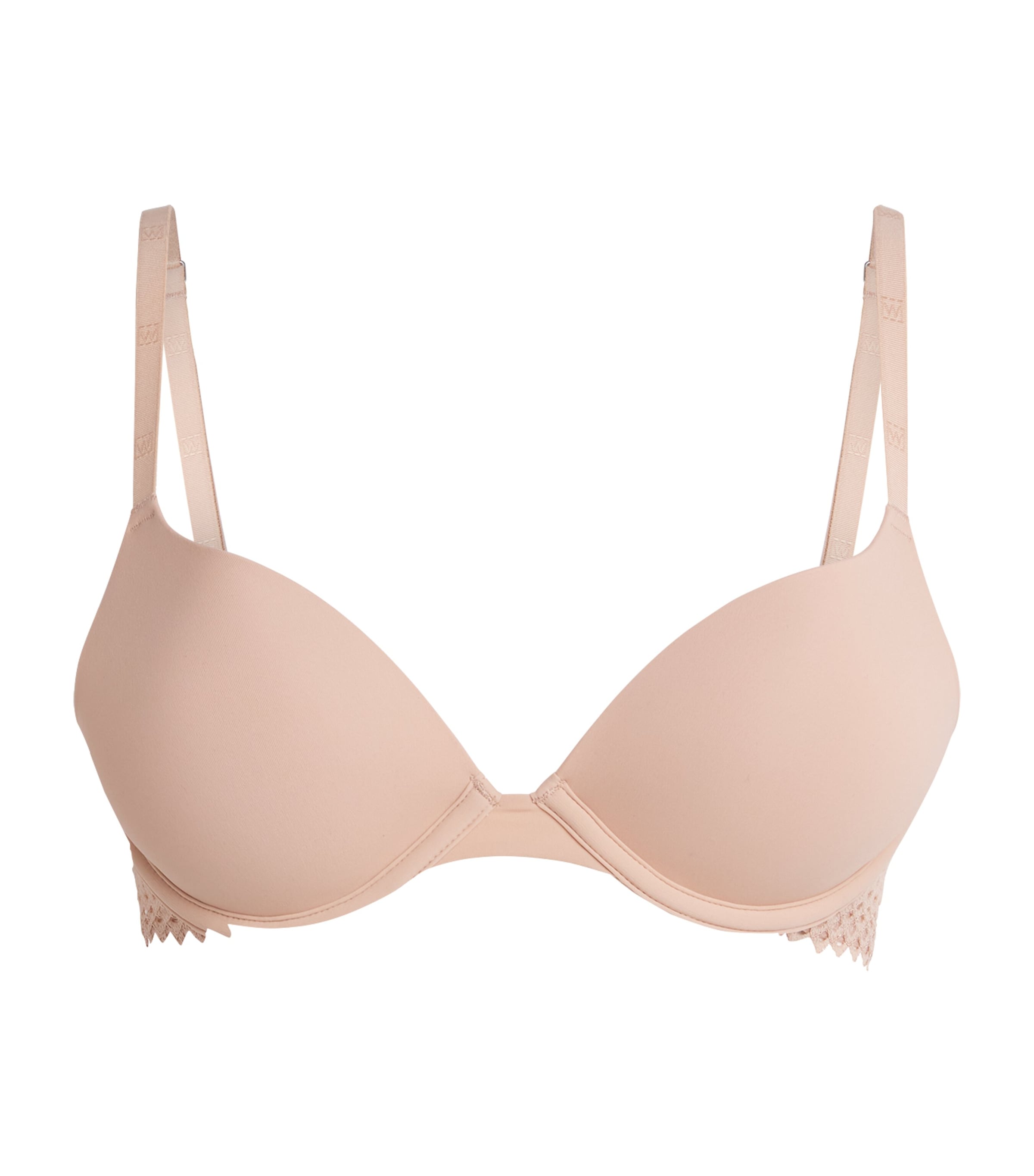 Wolford Womens Romantic Net Push-Up Bra Rose Tan Image 1