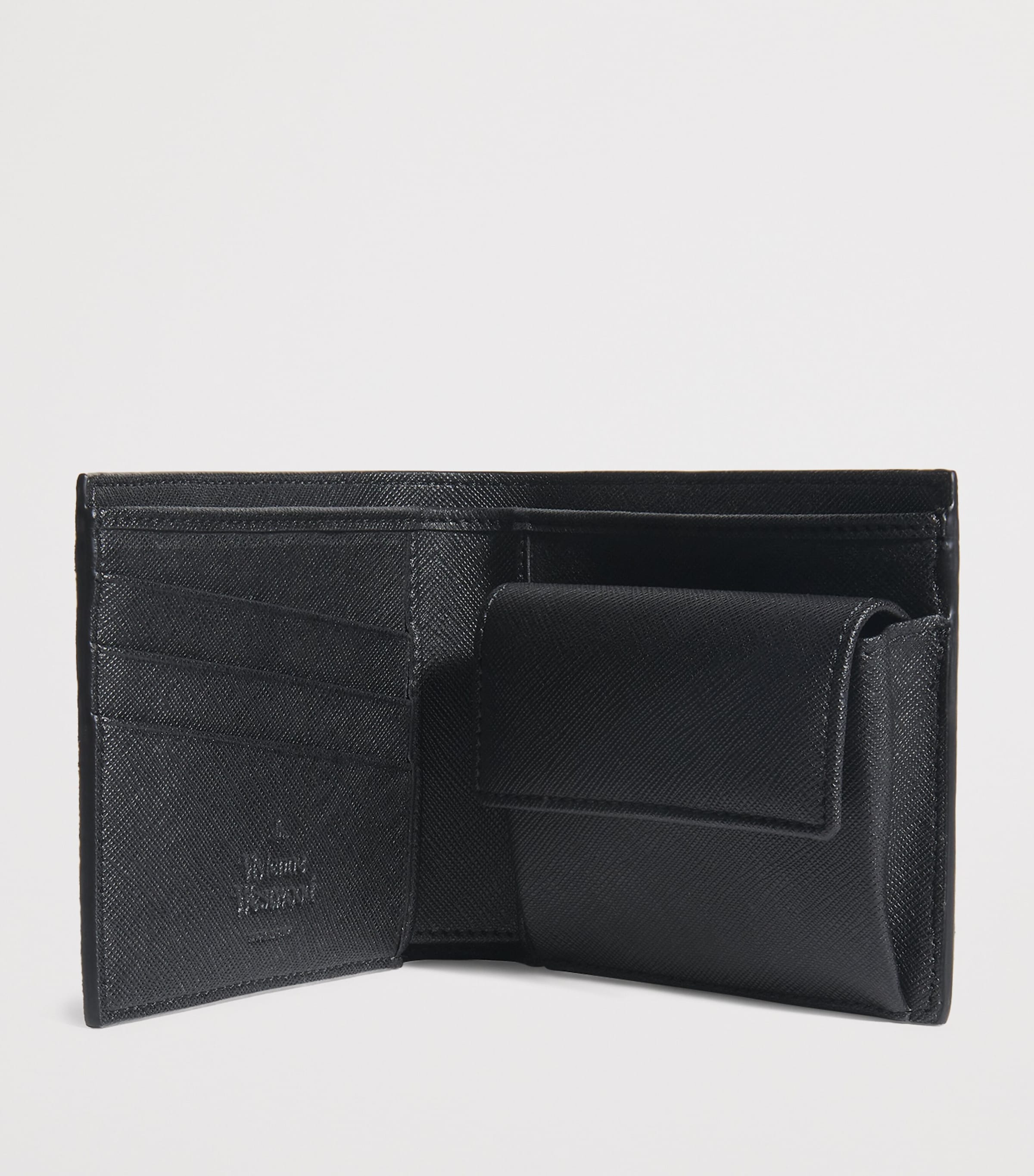 【VIVIENNE WESTWOOD】Saffiano Leather Bi-Fold Wallet Black Vivienne Westwood Saffiano Leather Bifold Wallet | Harrods US