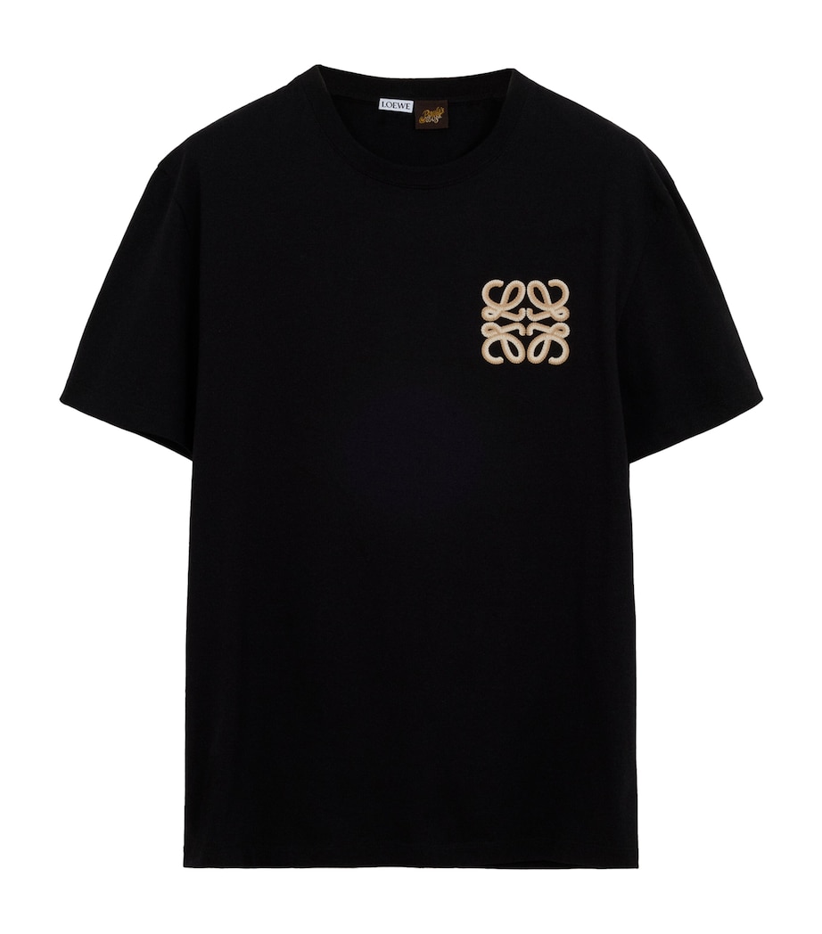 LOEWE Mens x Paula's Ibiza Anagram Relaxed T-Shirt Black Image 1
