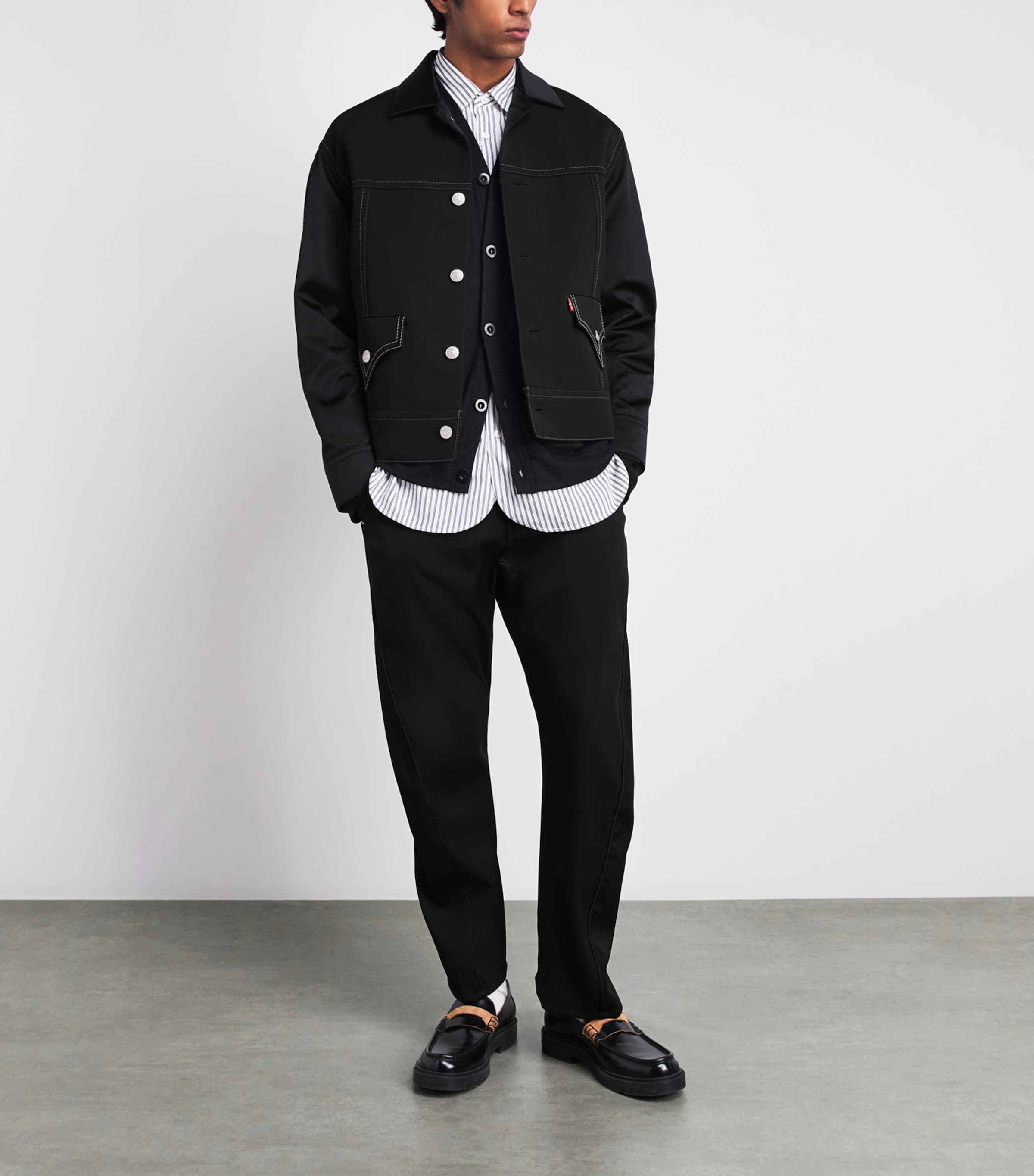 Junya Watanabe MAN Mens x Levi’s Wool Jacket Black X Black Image 2
