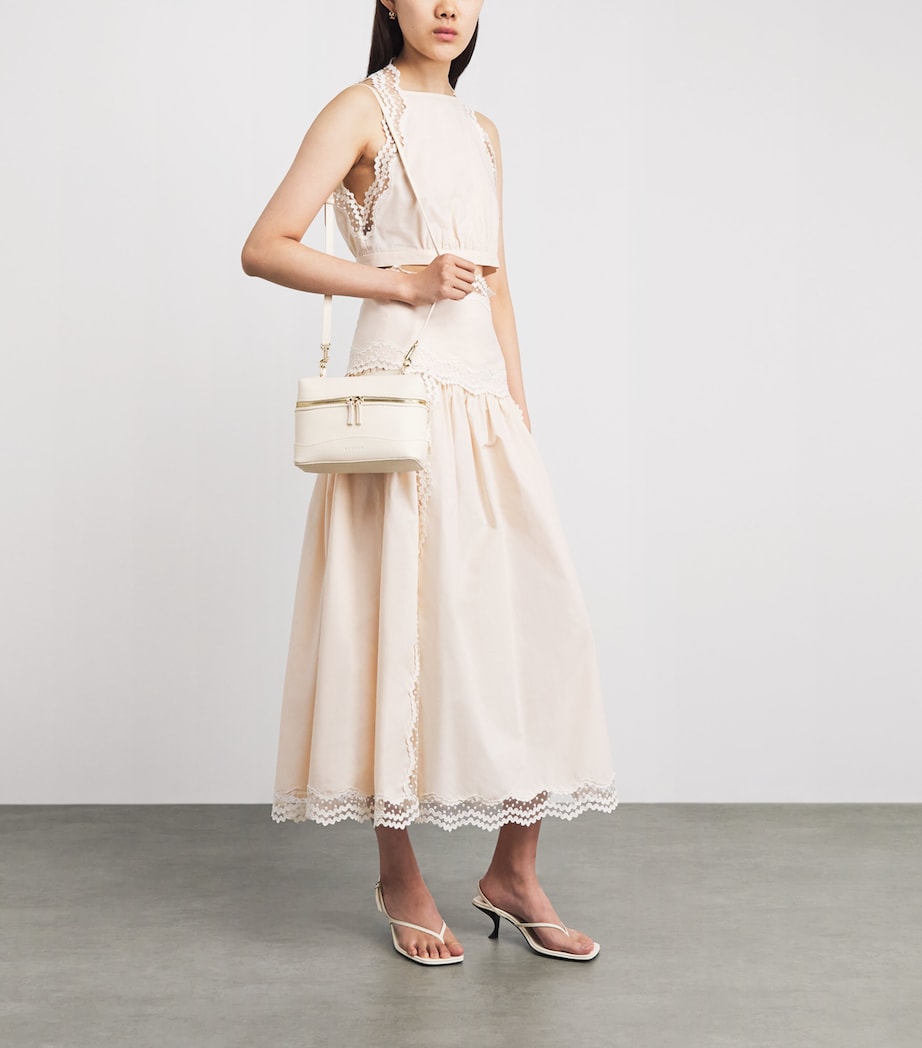 Sandro Paris Leather Tangolino Vanity Bag Ecru Image 2