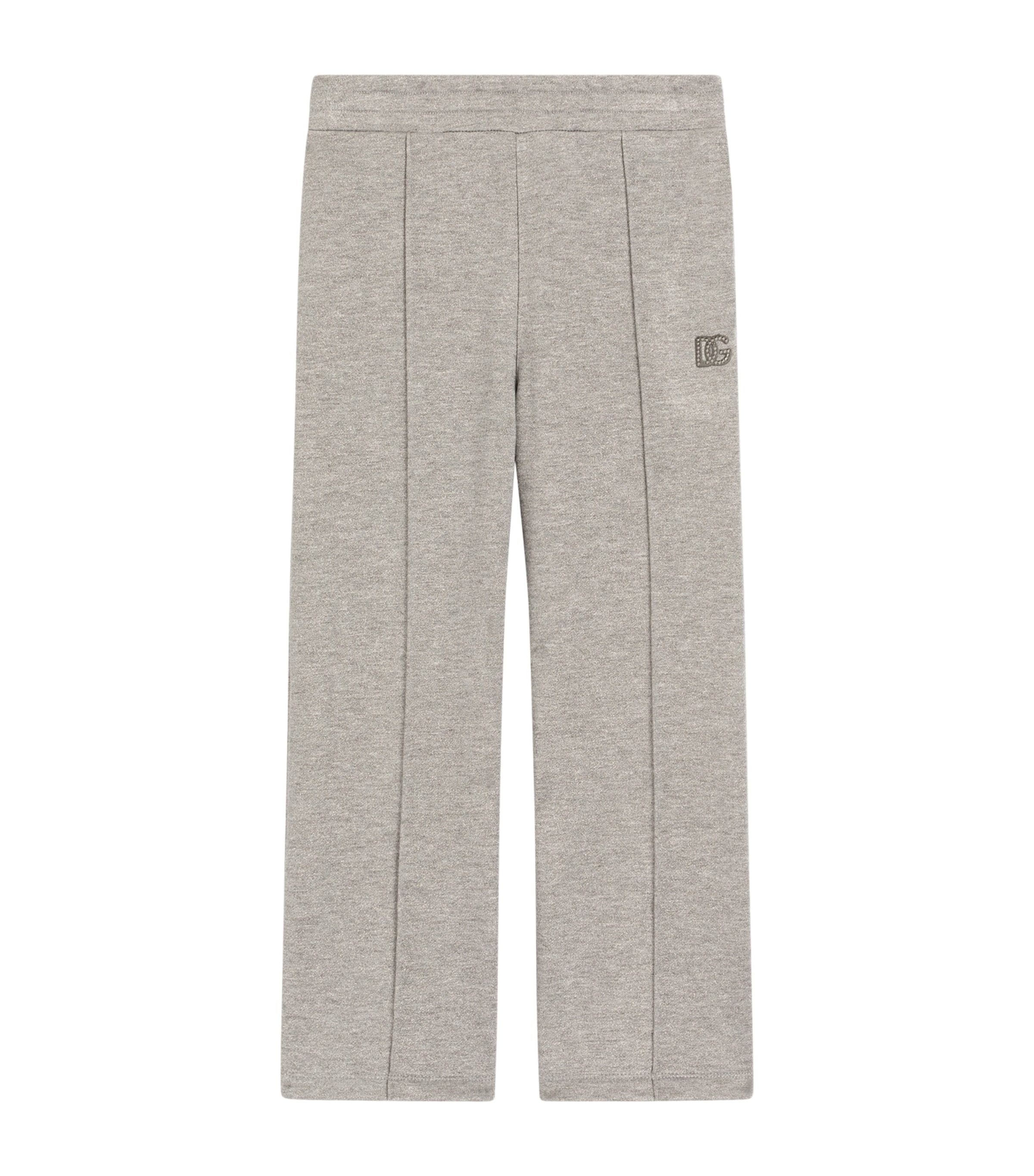 Dolce&Gabbana Kids Logo Wide-Leg Sweatpants (8-12+ Years) Silver Image 1
