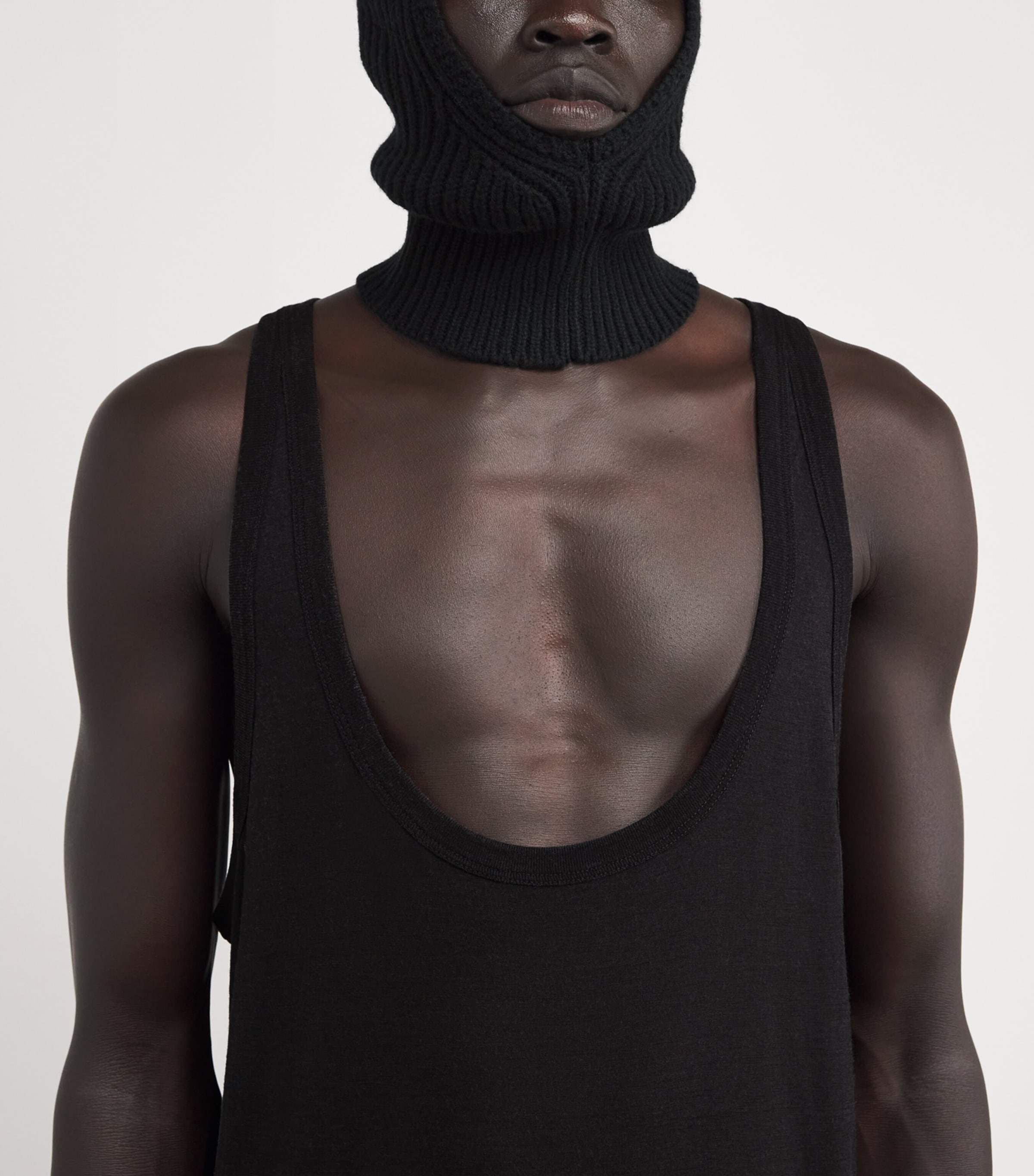 Rick Owens Black Wool-Silk Pony Tank Top | Harrods US