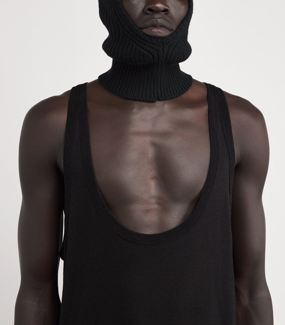 Wool-Silk Pony Tank Top BLACK Image 6