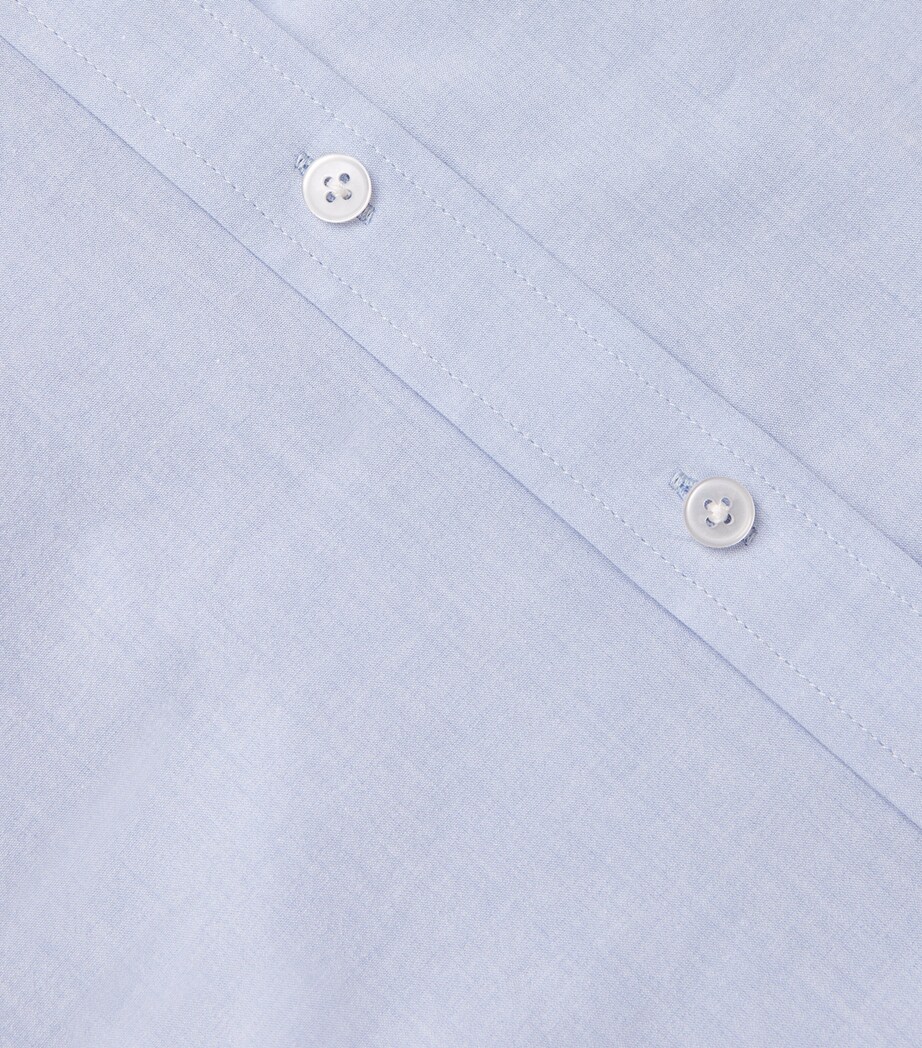 ME+EM Womens Cotton Travel Layering Shirt Chambray Image 5