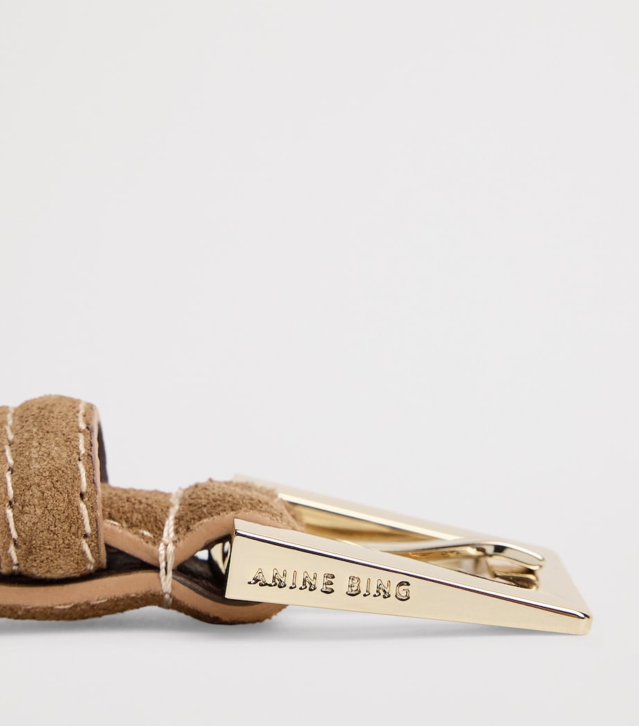 ANINE BING Suede Nicola Belt Brown Image 5