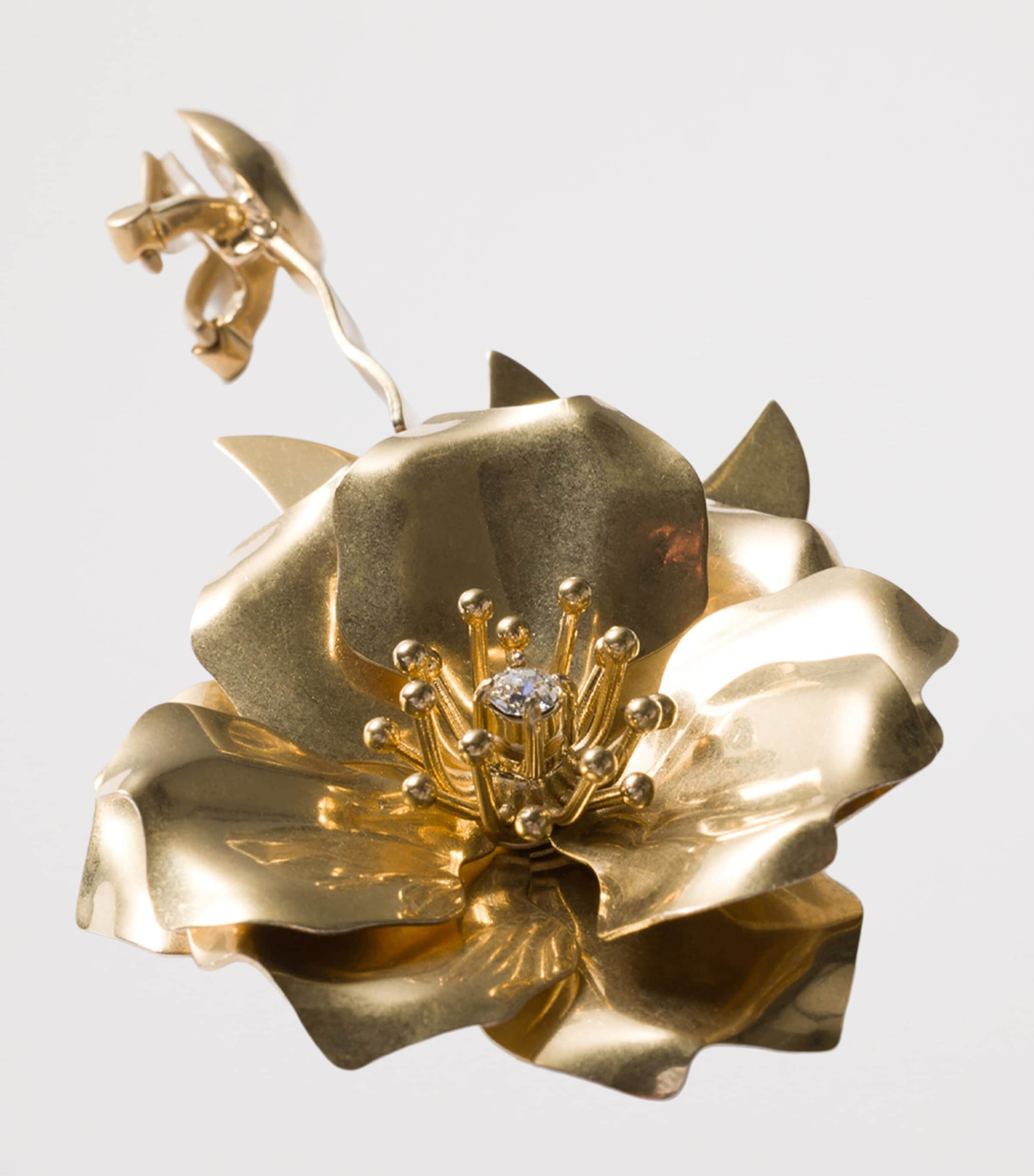 Floral Drop Clip-On Earrings F0NXA Image 3