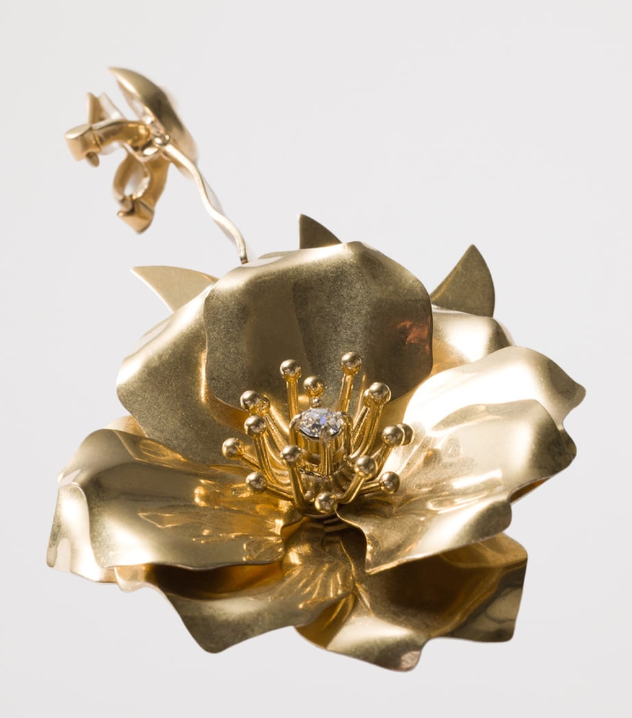 Floral Drop Clip-On Earrings F0NXA Image 3