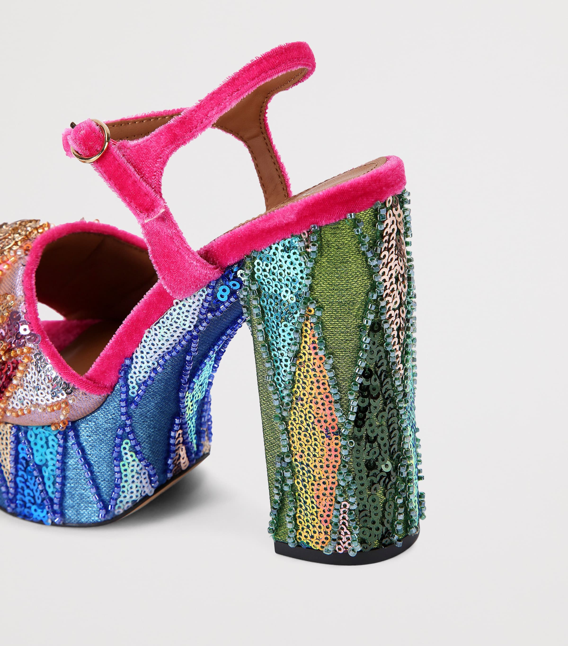 Sequin Kensington Platform Sandals PINK COMB Image 2