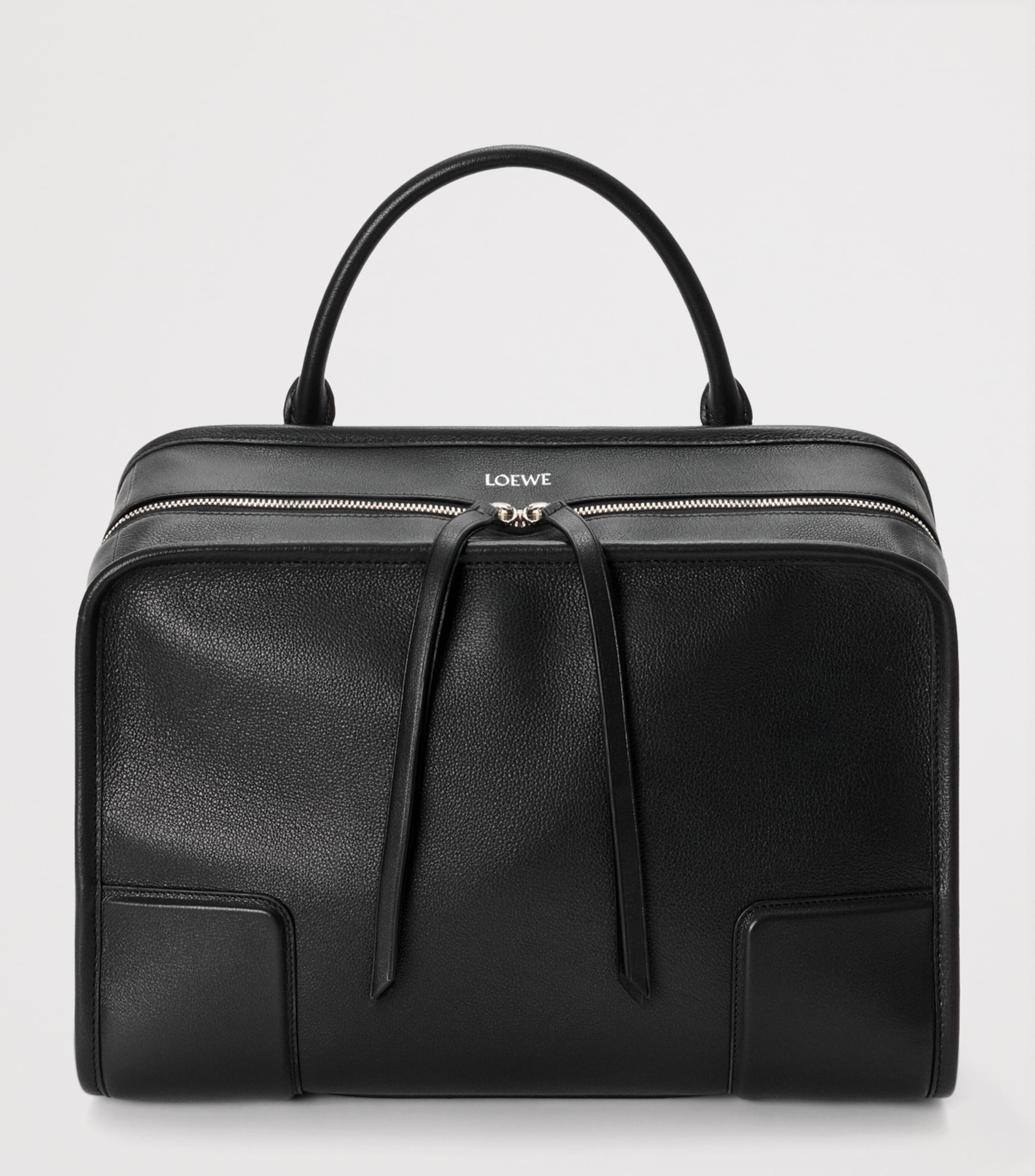 LOEWE x Cosima Von Bonin Large Leather Amazona 180 Lazy Dog Top-Handle Bag Black/yellow Image 3