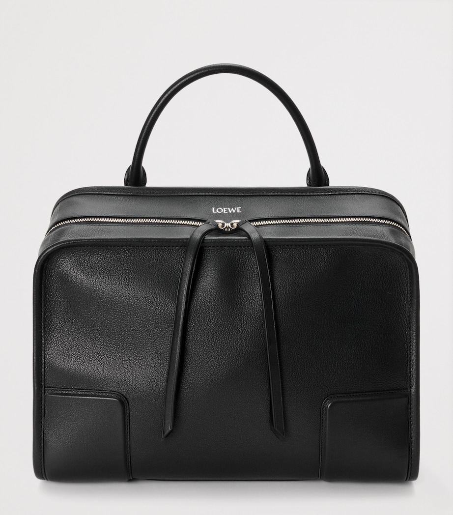 LOEWE x Cosima Von Bonin Large Leather Amazona 180 Lazy Dog Top-Handle Bag Black/yellow Image 3