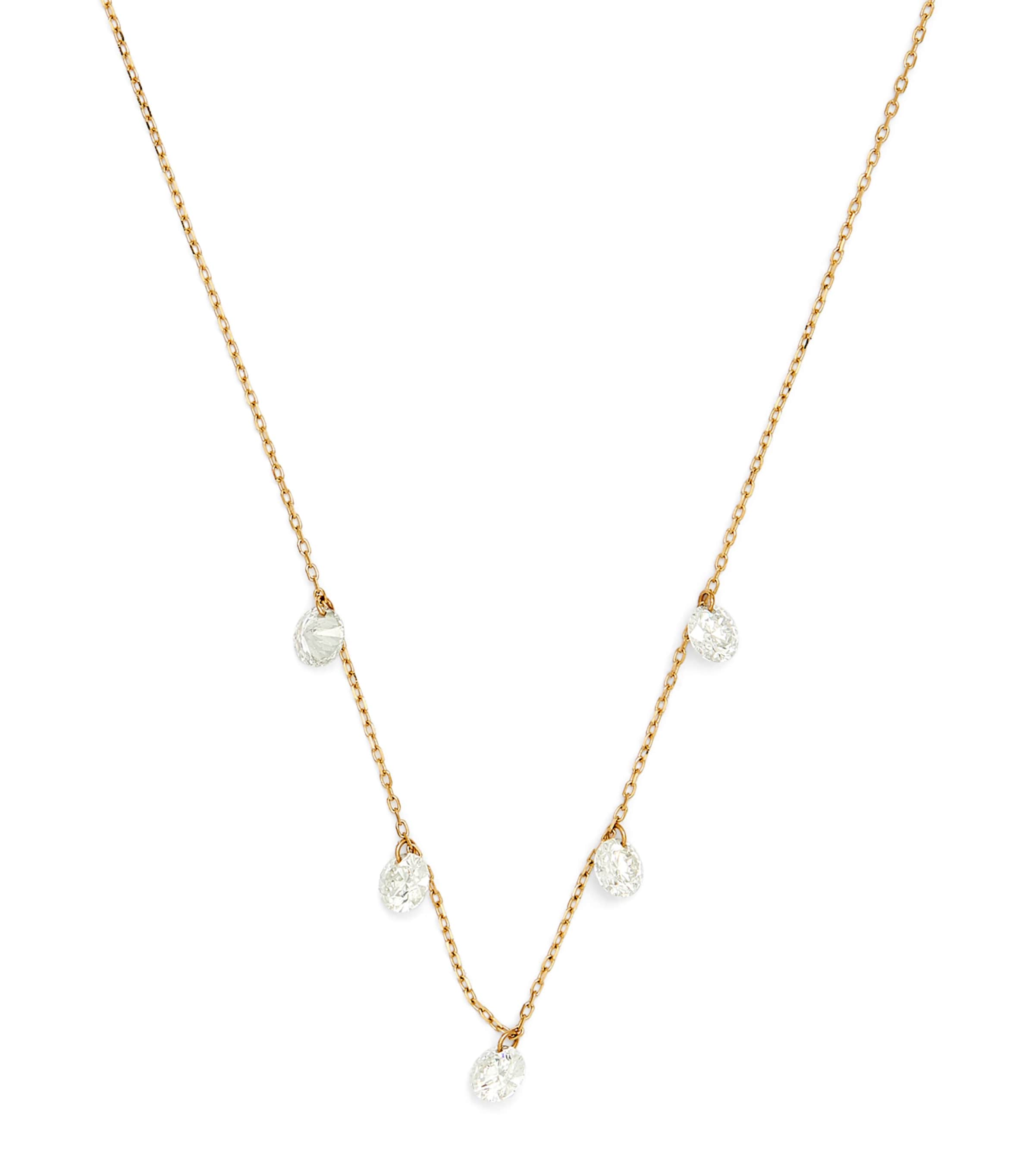 Persée Yellow Gold And Diamond 5-stone Danaé Necklace In Yellow