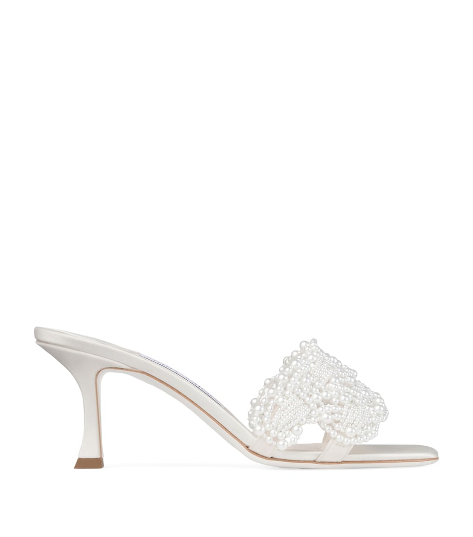 Cary 70 Satin Mules IVORY/WHITE Image 1