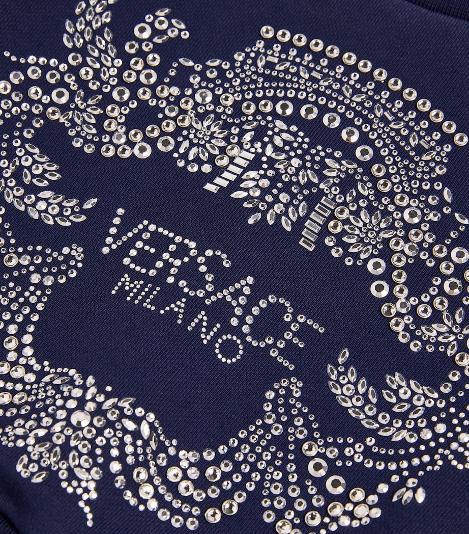 Embellished Crest Sweatshirt (6-14 Years) 2UT00-NAVY+SILVER Image 3