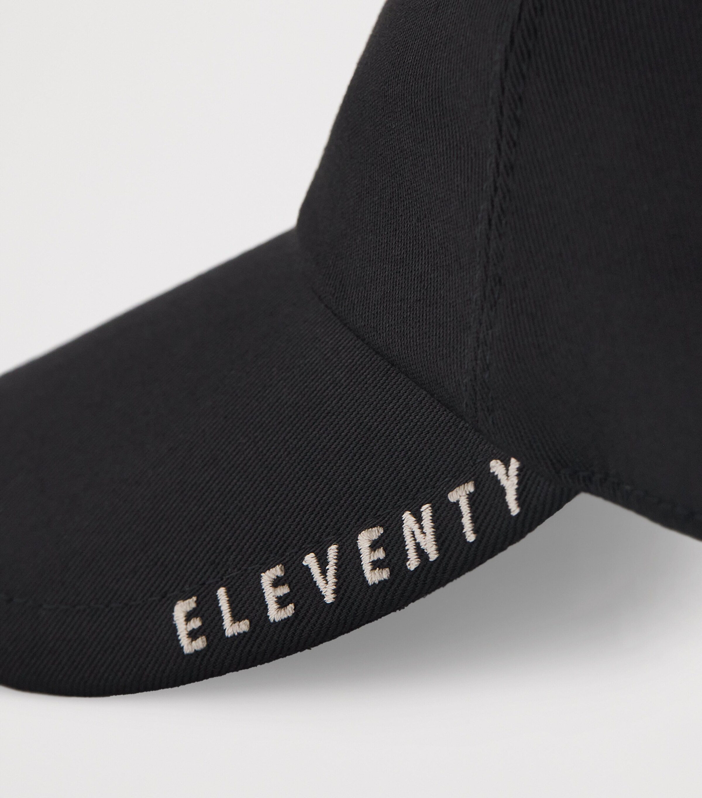 Eleventy Embroidered Logo Baseball Cap Nero Image 4