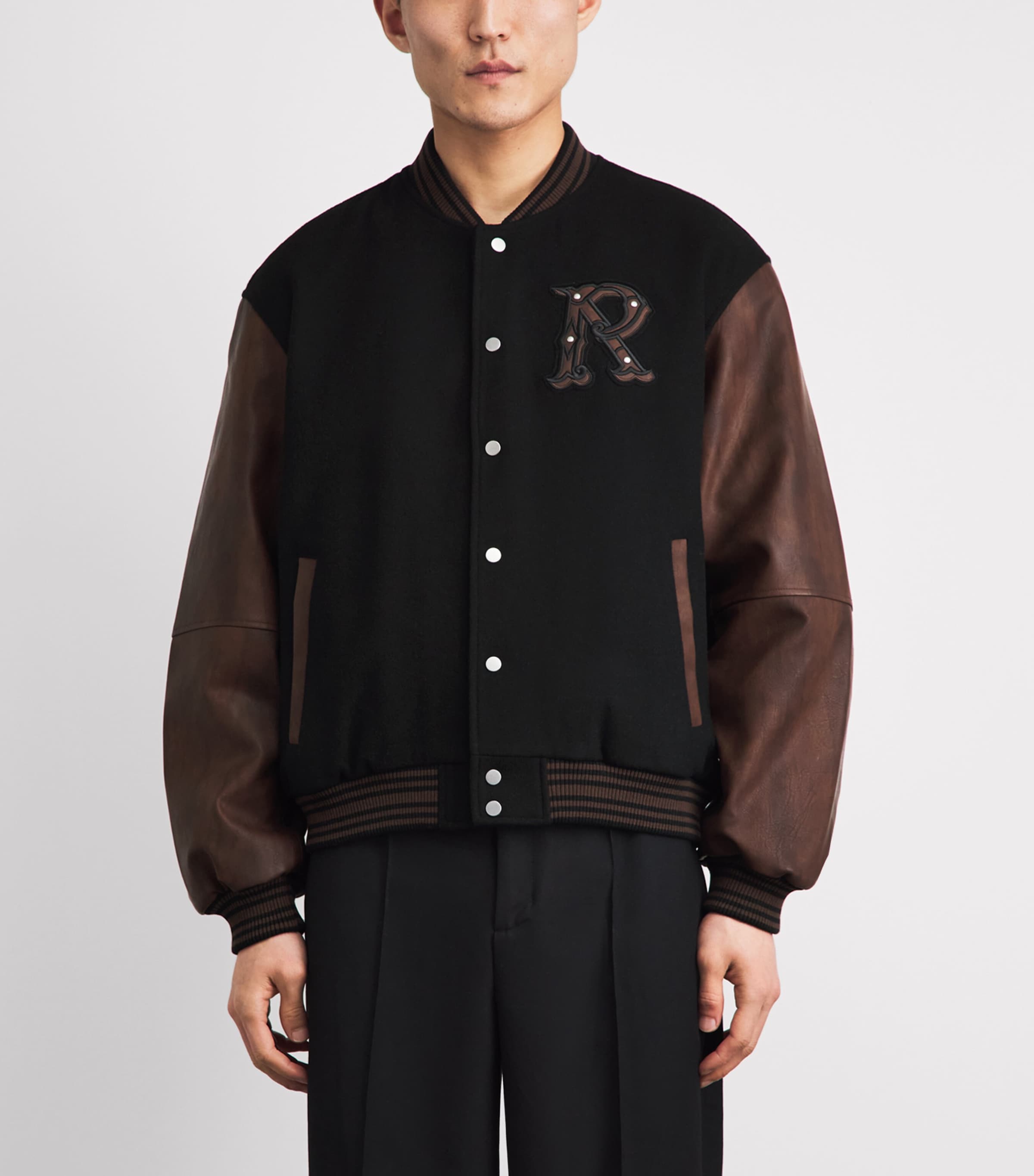 Wool-Blend Bomber Jacket JET BLACK Image 4