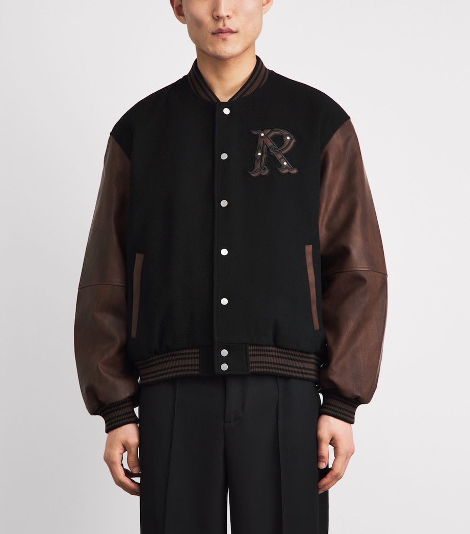 Wool-Blend Bomber Jacket JET BLACK Image 4
