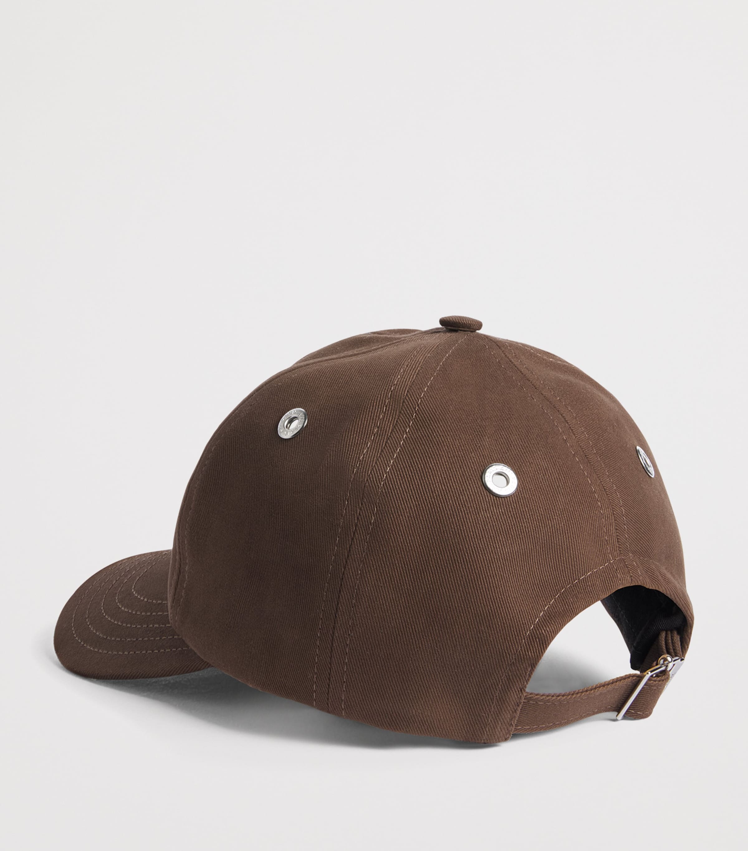 AMI Paris Embroidered Logo Baseball Cap Marron Chocolat Image 3