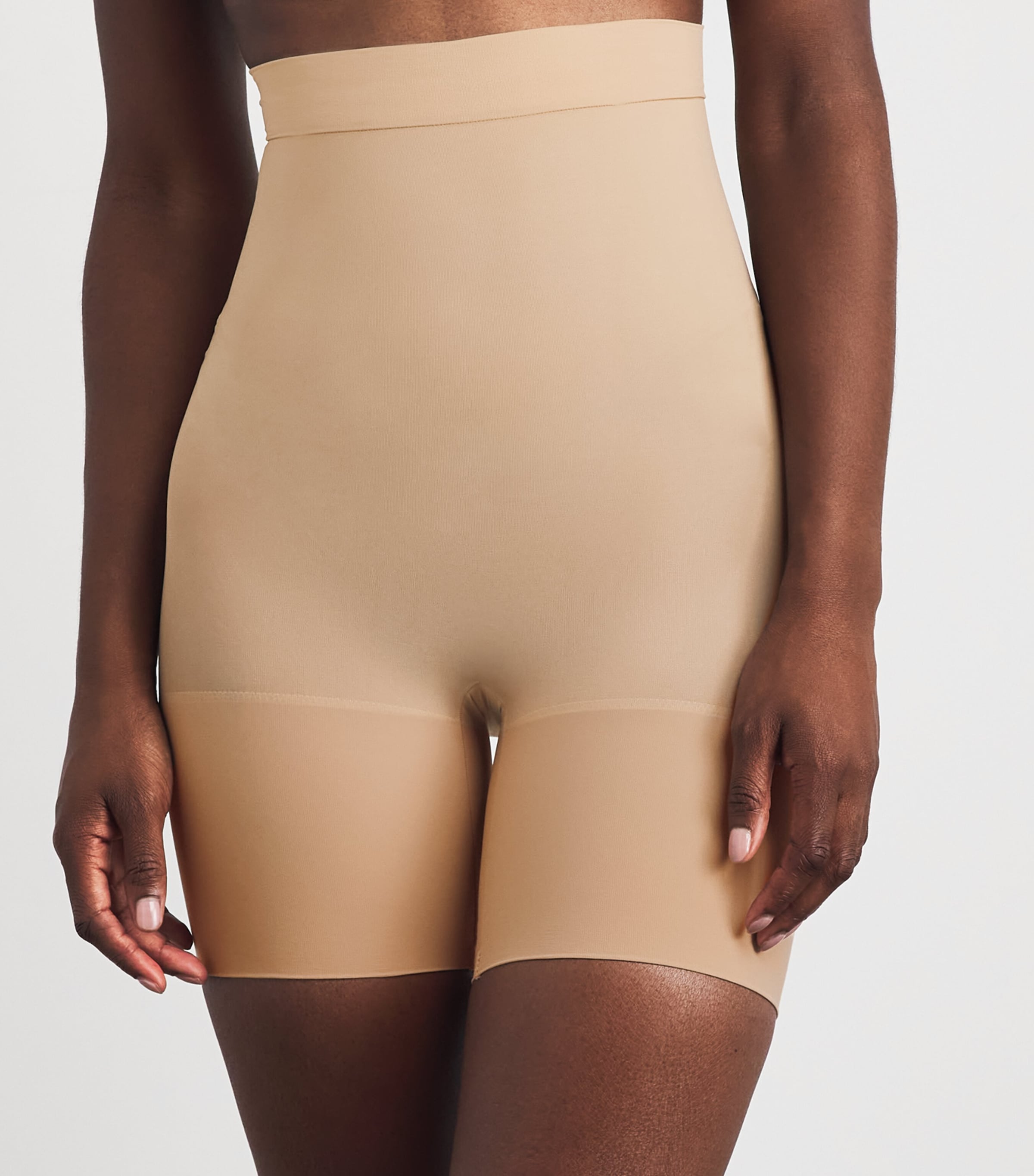 Skims Womens Seamless Sheer Mid-Thigh Shorts Clay Image 2