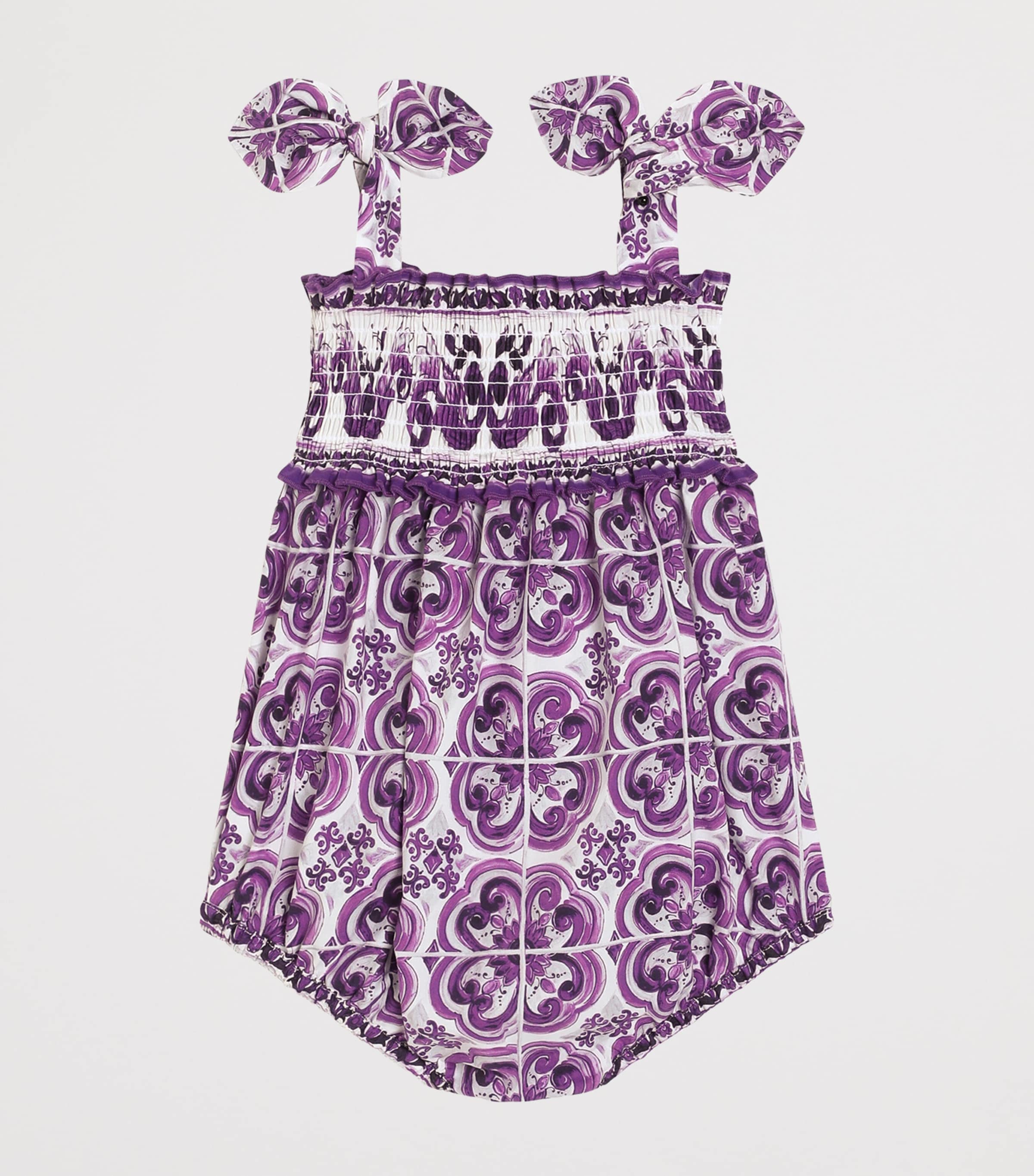 Cotton Majolica Print Bodysuit (0-24 Months) I03TN-MAIOLICA Image 2