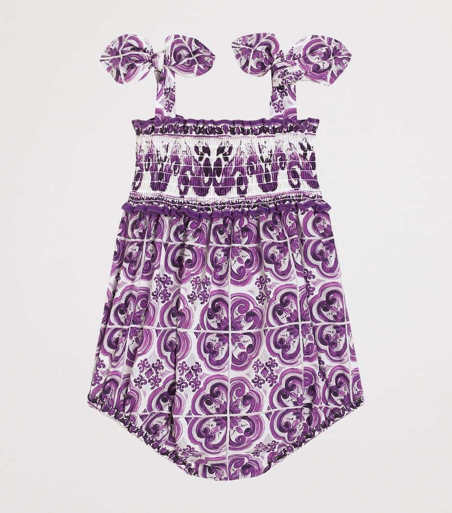 Cotton Majolica Print Bodysuit (0-24 Months) I03TN-MAIOLICA Image 2